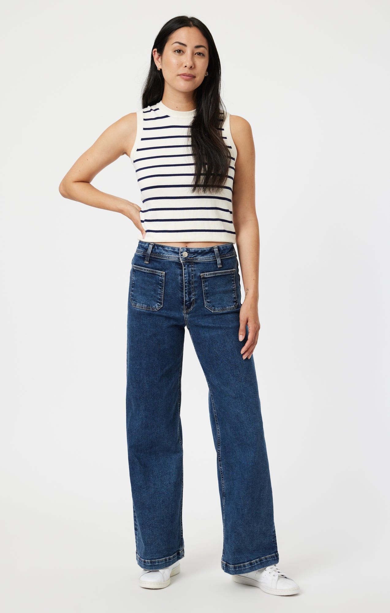 PALOMA MARINE WIDE LEG IN DARK FLEX BLUE sold by Mavi