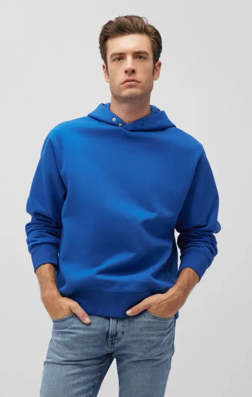 SNAP-BUTTON HOODIE IN TRUE BLUE sold by Mavi