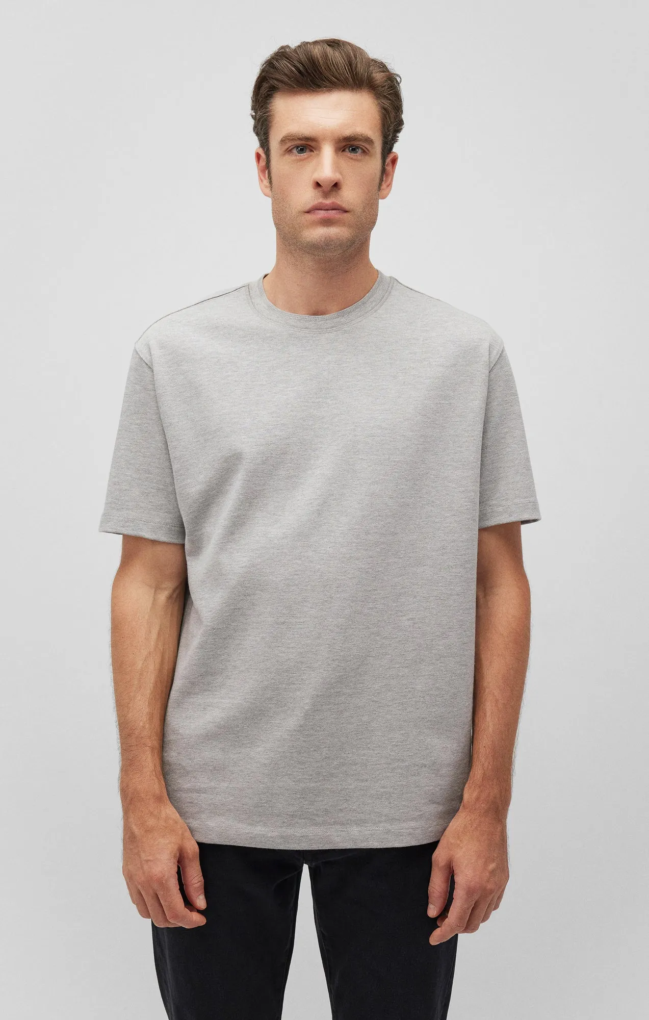 SHORT SLEEVE T-SHIRT IN LIGHT GREY MELANGE sold by Mavi product image thumbnail 2