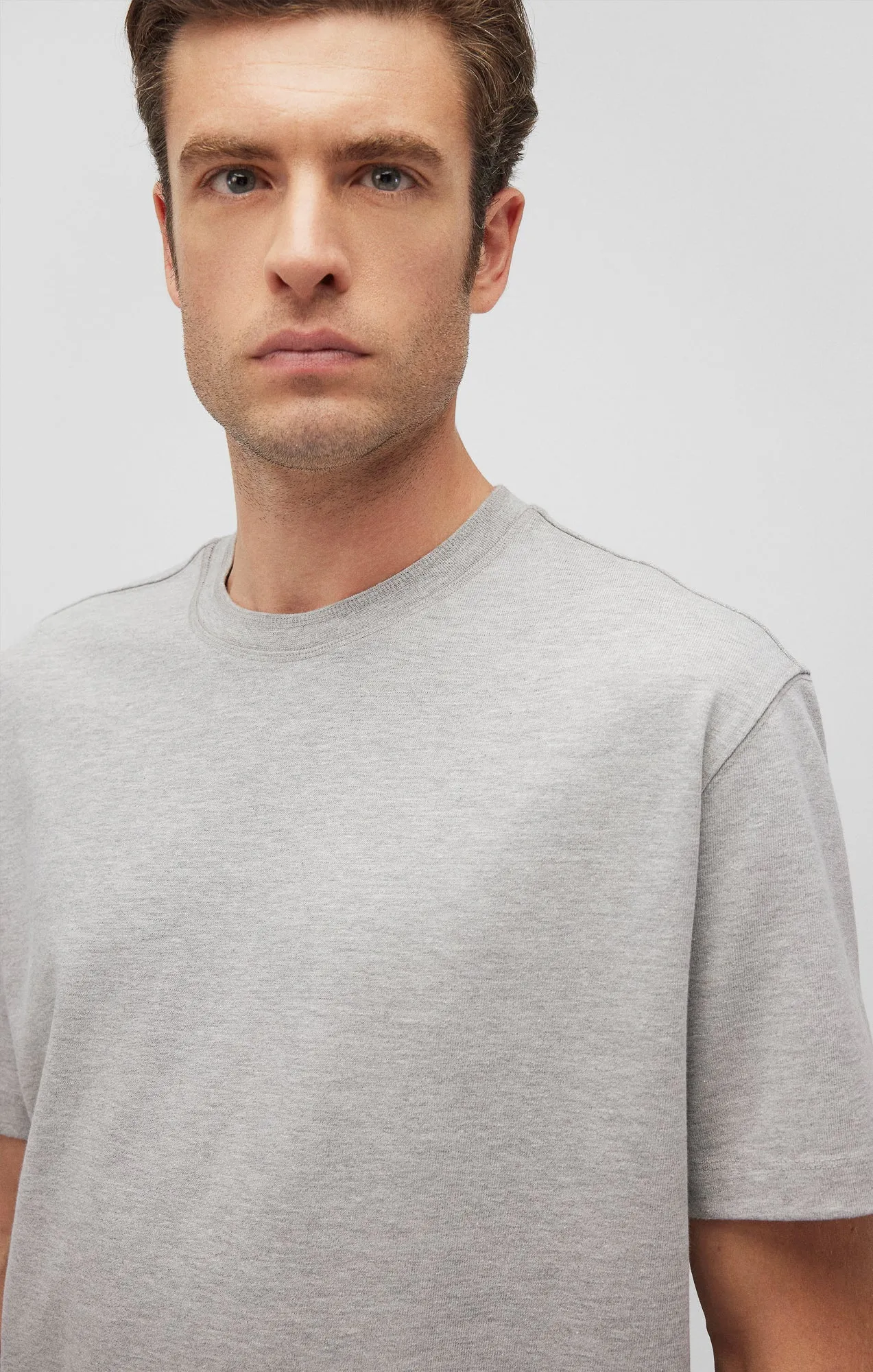 SHORT SLEEVE T-SHIRT IN LIGHT GREY MELANGE sold by Mavi product image thumbnail 4