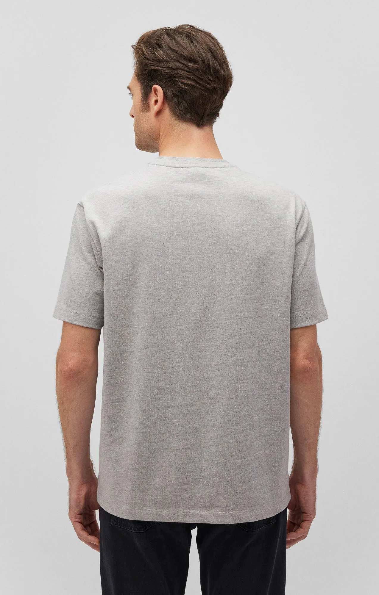 SHORT SLEEVE T-SHIRT IN LIGHT GREY MELANGE sold by Mavi product image thumbnail 3
