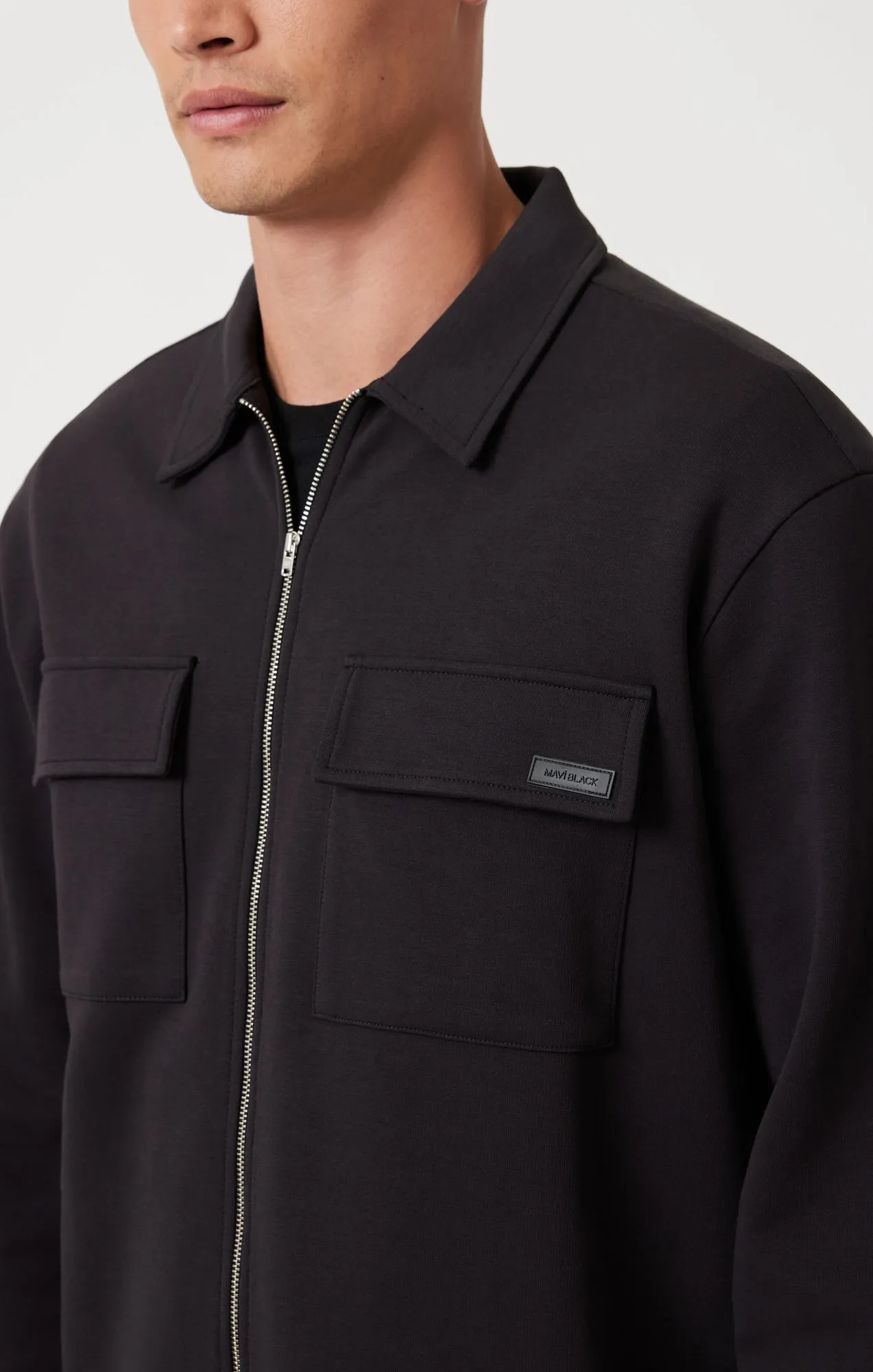 DOUBLE POCKET ZIP-UP JACKET IN BLACK sold by Mavi product image thumbnail 5