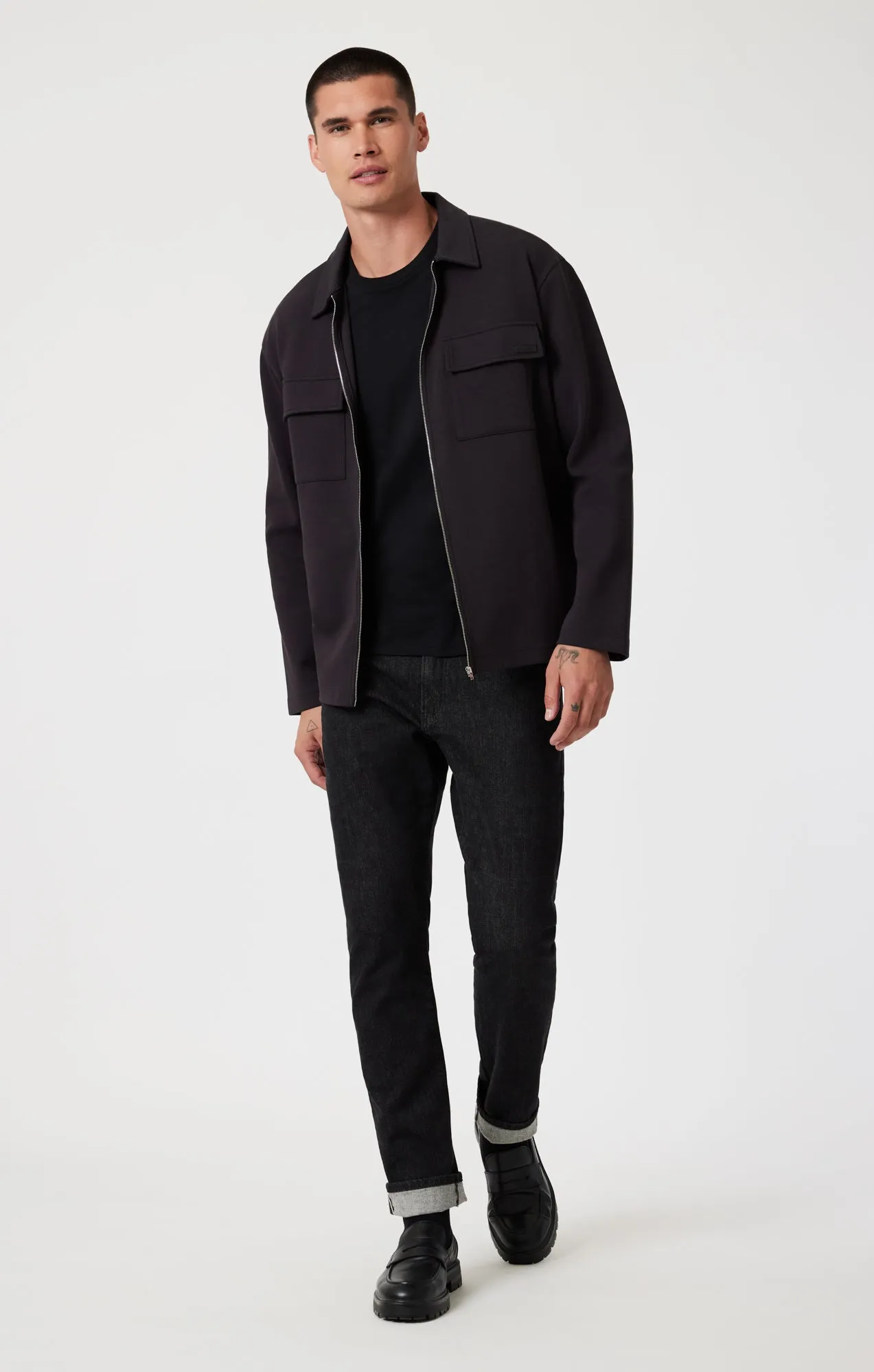 DOUBLE POCKET ZIP-UP JACKET IN BLACK sold by Mavi product image thumbnail 4