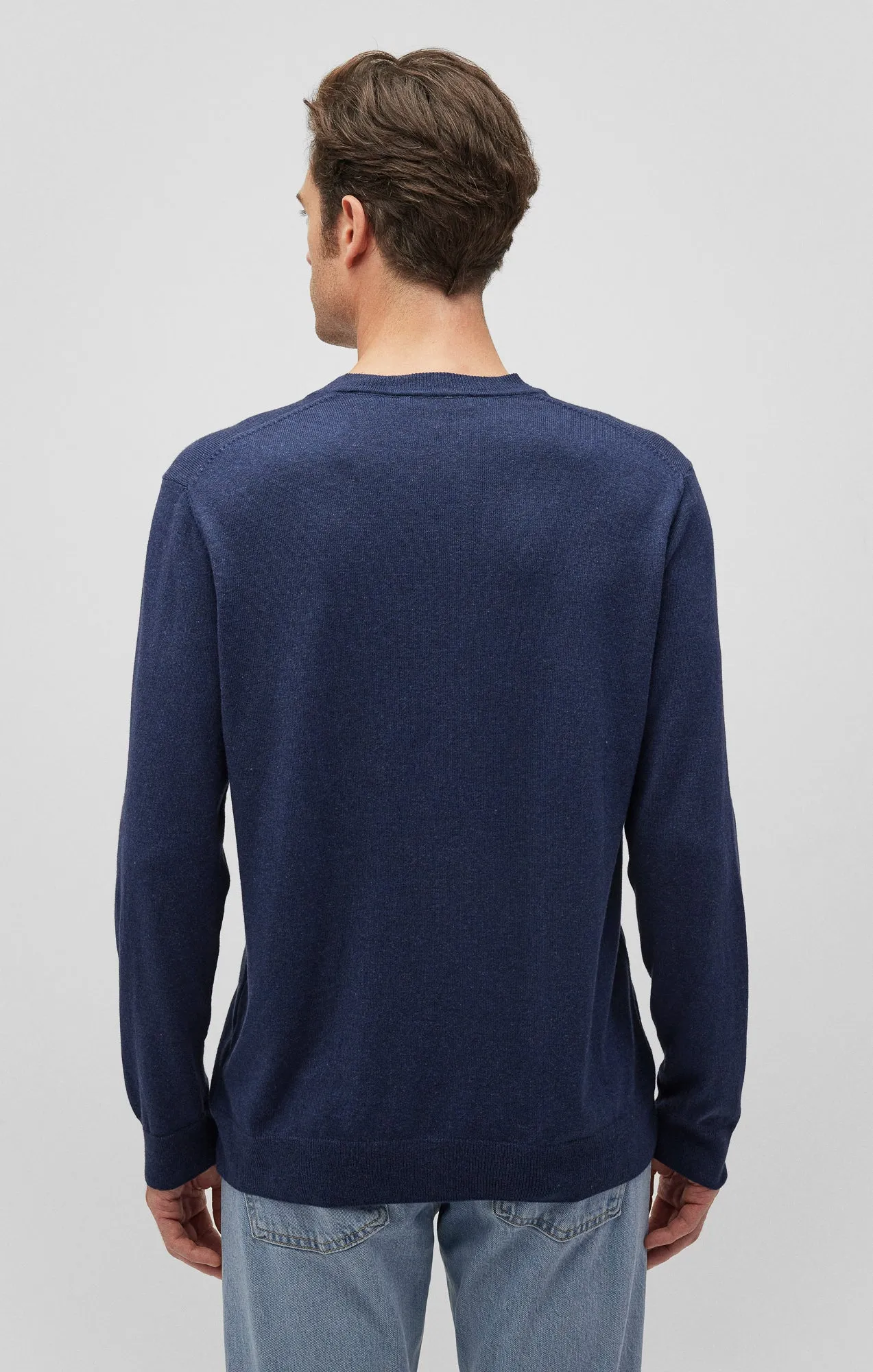 V-NECK SWEATER IN BLACK IRIS sold by Mavi product image thumbnail 3