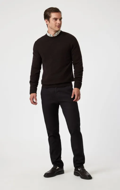 MILTON SLIM STRAIGHT CHINO IN BLACK LUXE TWILL sold by Mavi