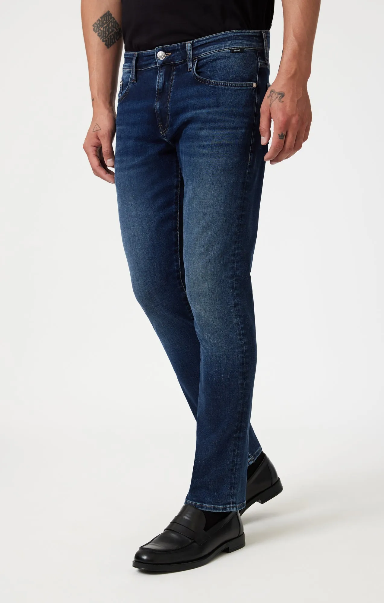 MARCUS SLIM STRAIGHT LEG IN DEEP BRUSHED FEATHER BLUE sold by Mavi product image thumbnail 4