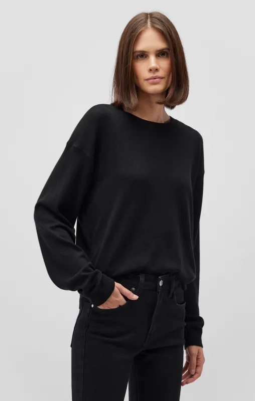 CREW NECK SWEATER IN BLACK sold by Mavi