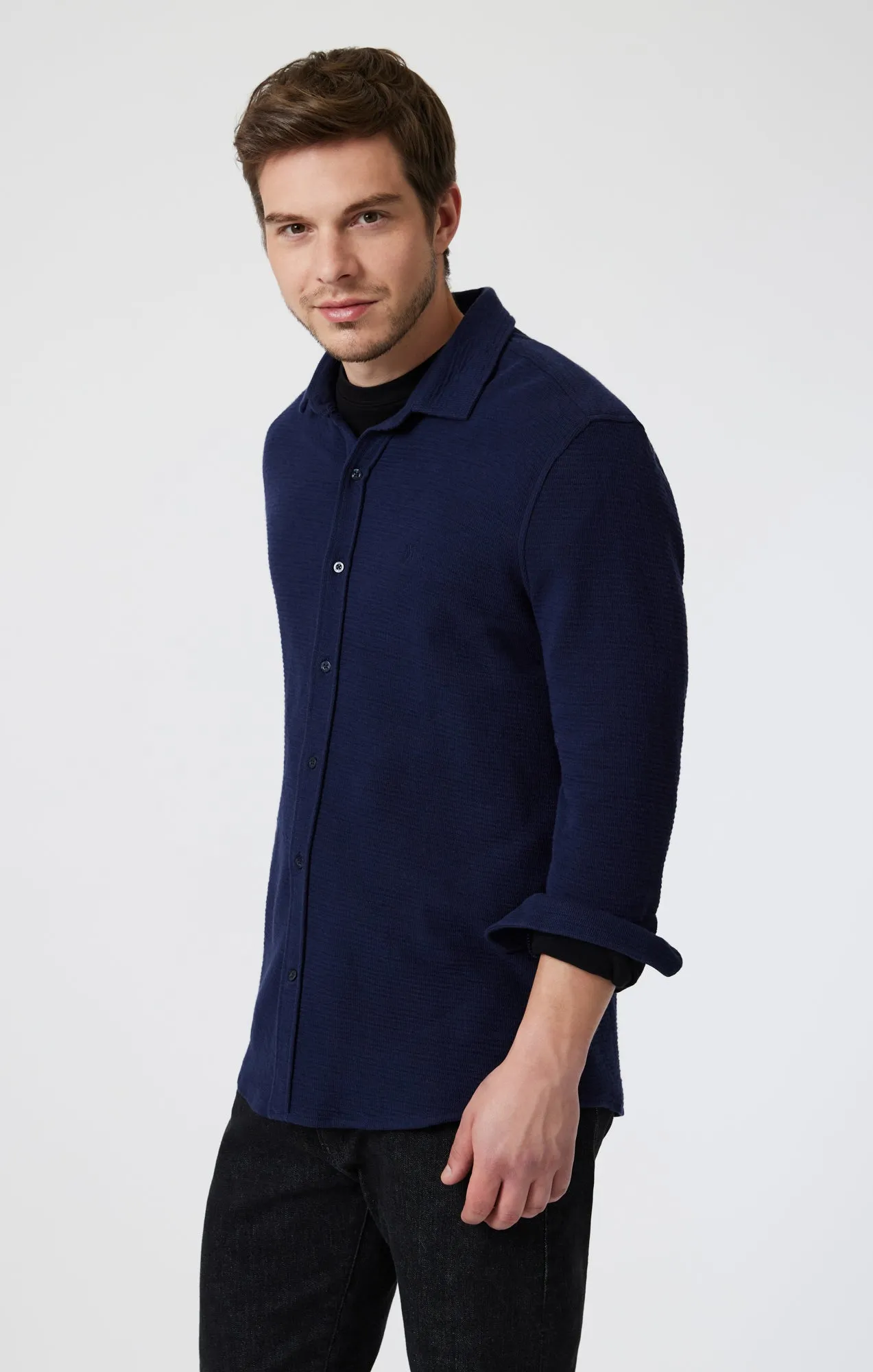 BUTTON-UP LONG SLEEVE SHIRT IN MARITIME BLUE sold by Mavi product image thumbnail 2