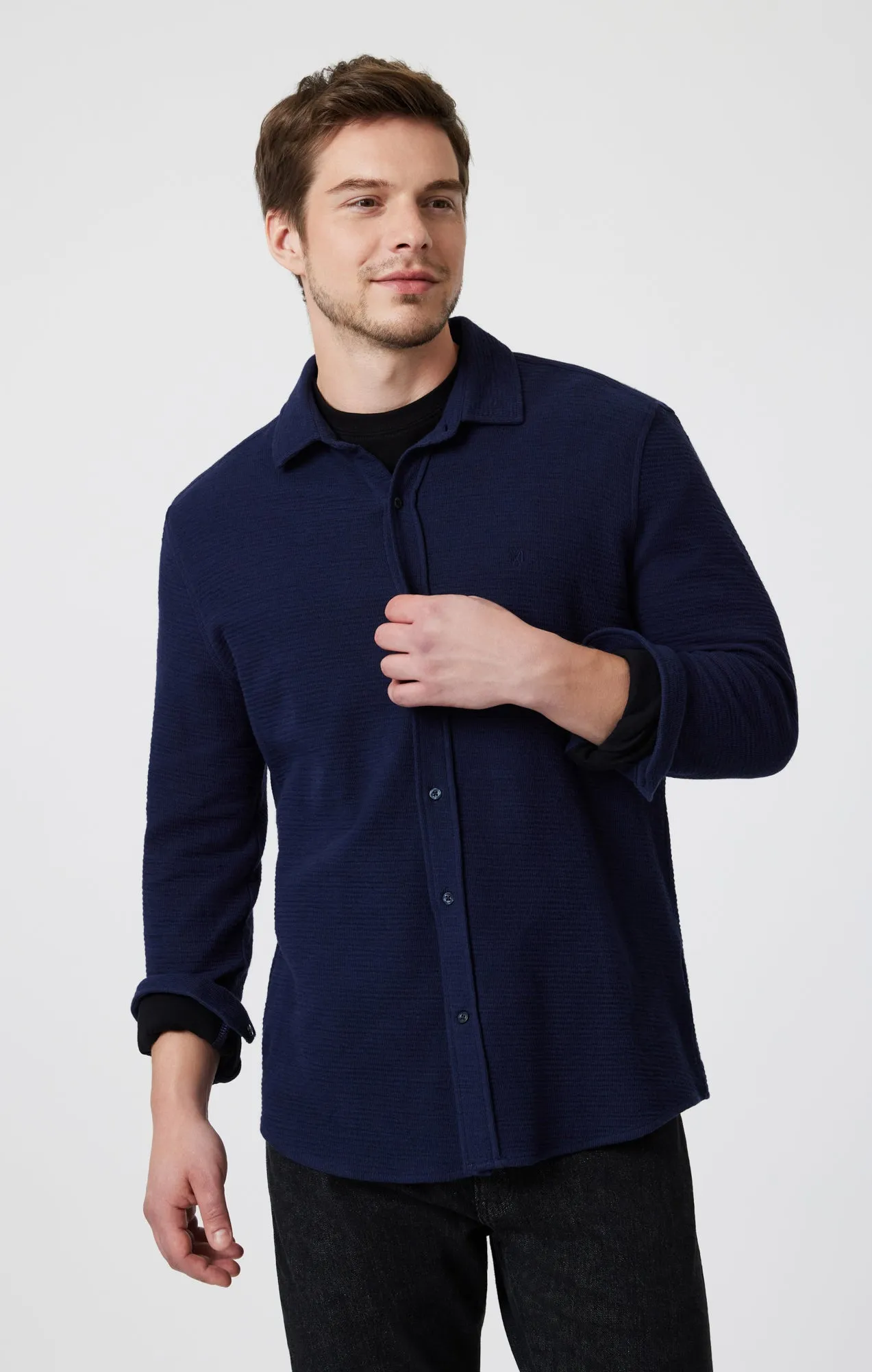 BUTTON-UP LONG SLEEVE SHIRT IN MARITIME BLUE sold by Mavi