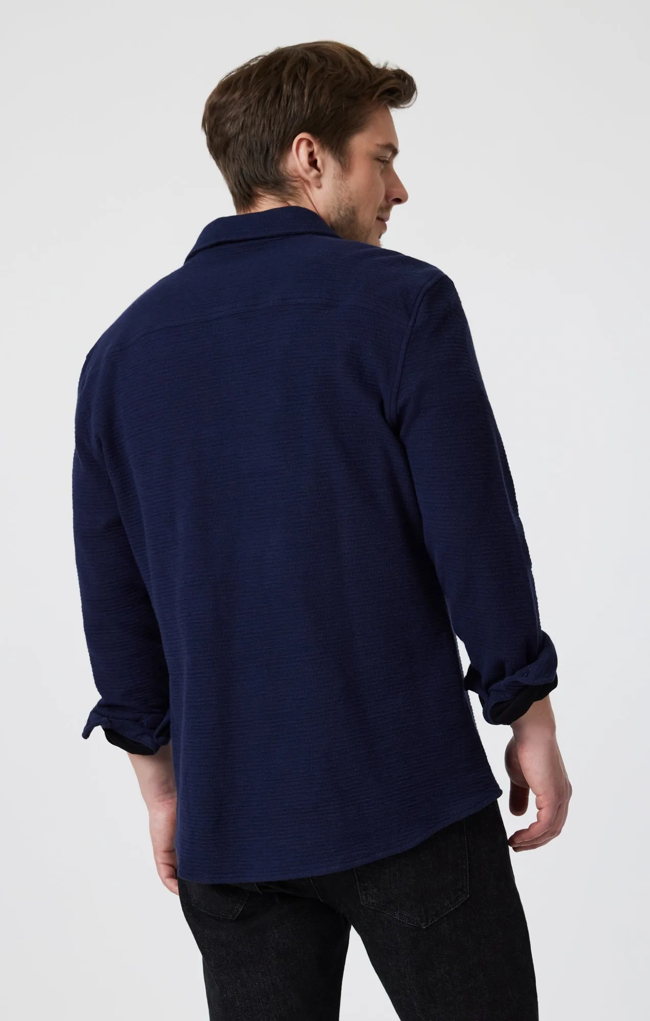 BUTTON-UP LONG SLEEVE SHIRT IN MARITIME BLUE sold by Mavi product image thumbnail 3