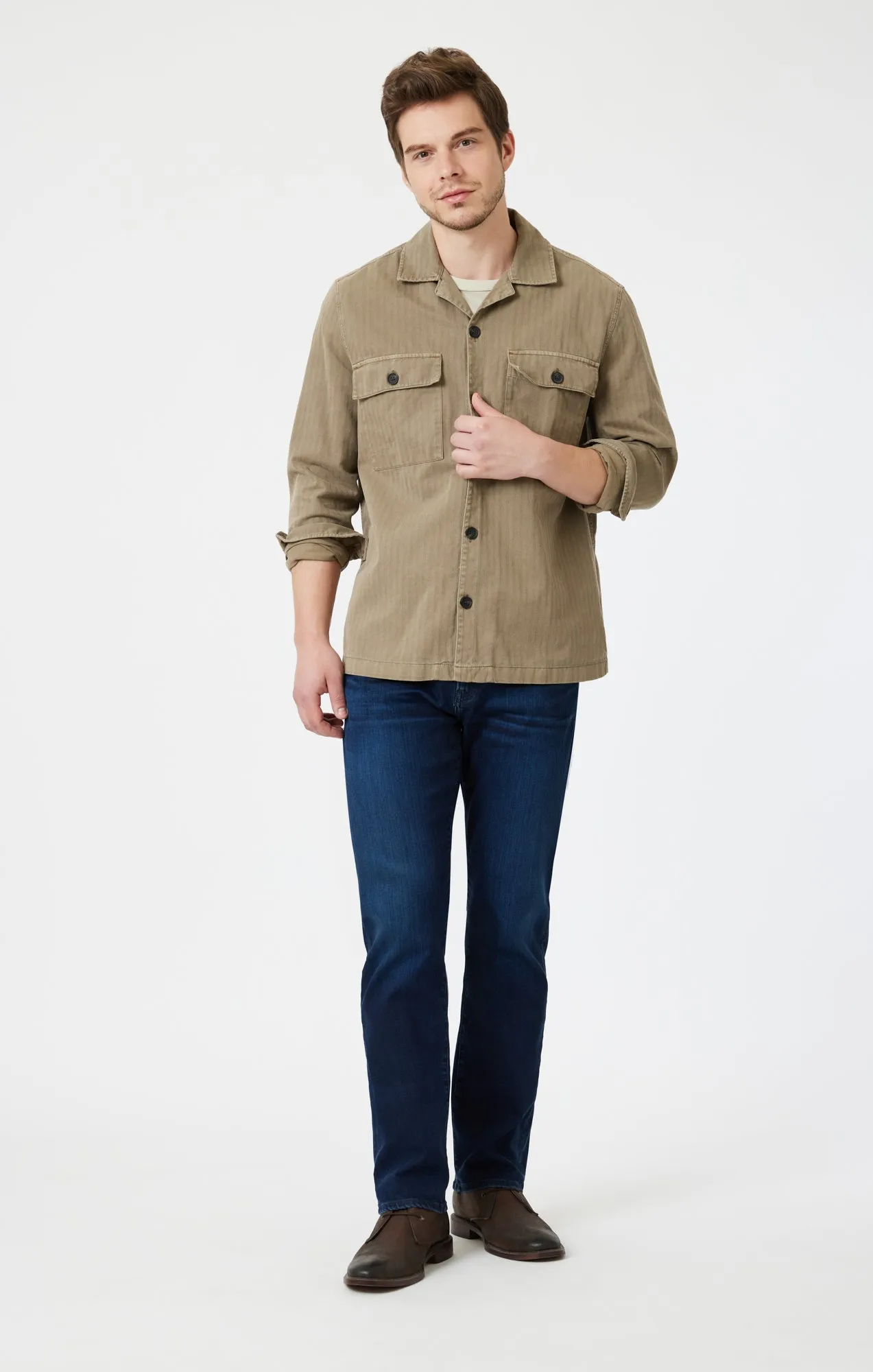 ZACH STRAIGHT LEG IN DEEP INDIGO SUPERMOVE sold by Mavi