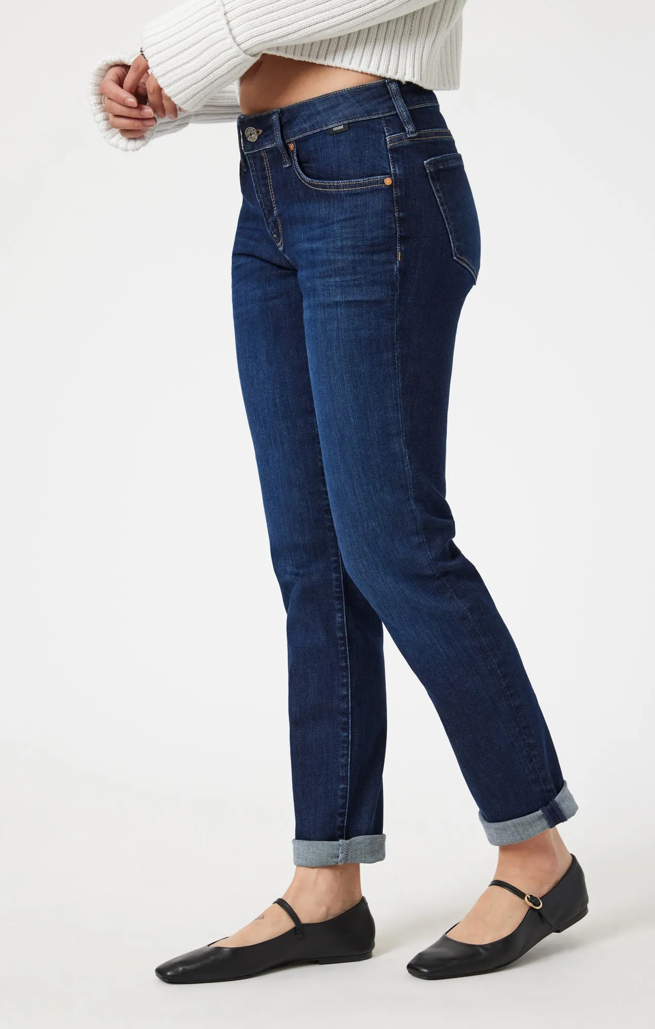EMMA SLIM BOYFRIEND IN DEEP FLEX BLUE sold by Mavi product image thumbnail 3