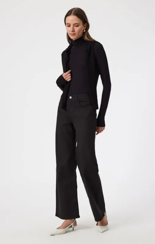 ALENA WIDE LEG IN BLACK LUXE TWILL sold by Mavi