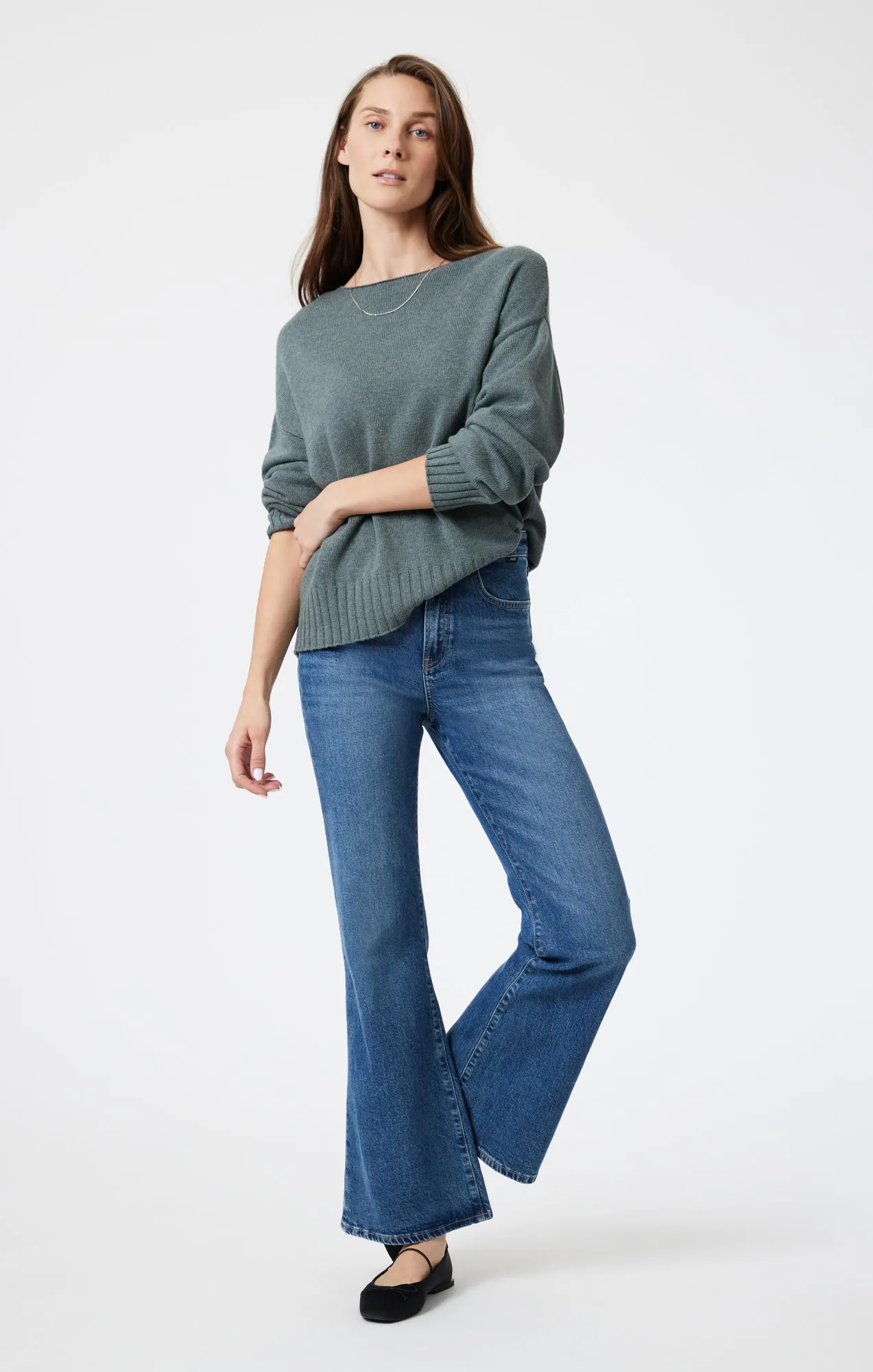 BOAT NECK SWEATER IN ADRIATIC BLUE sold by Mavi product image thumbnail 4