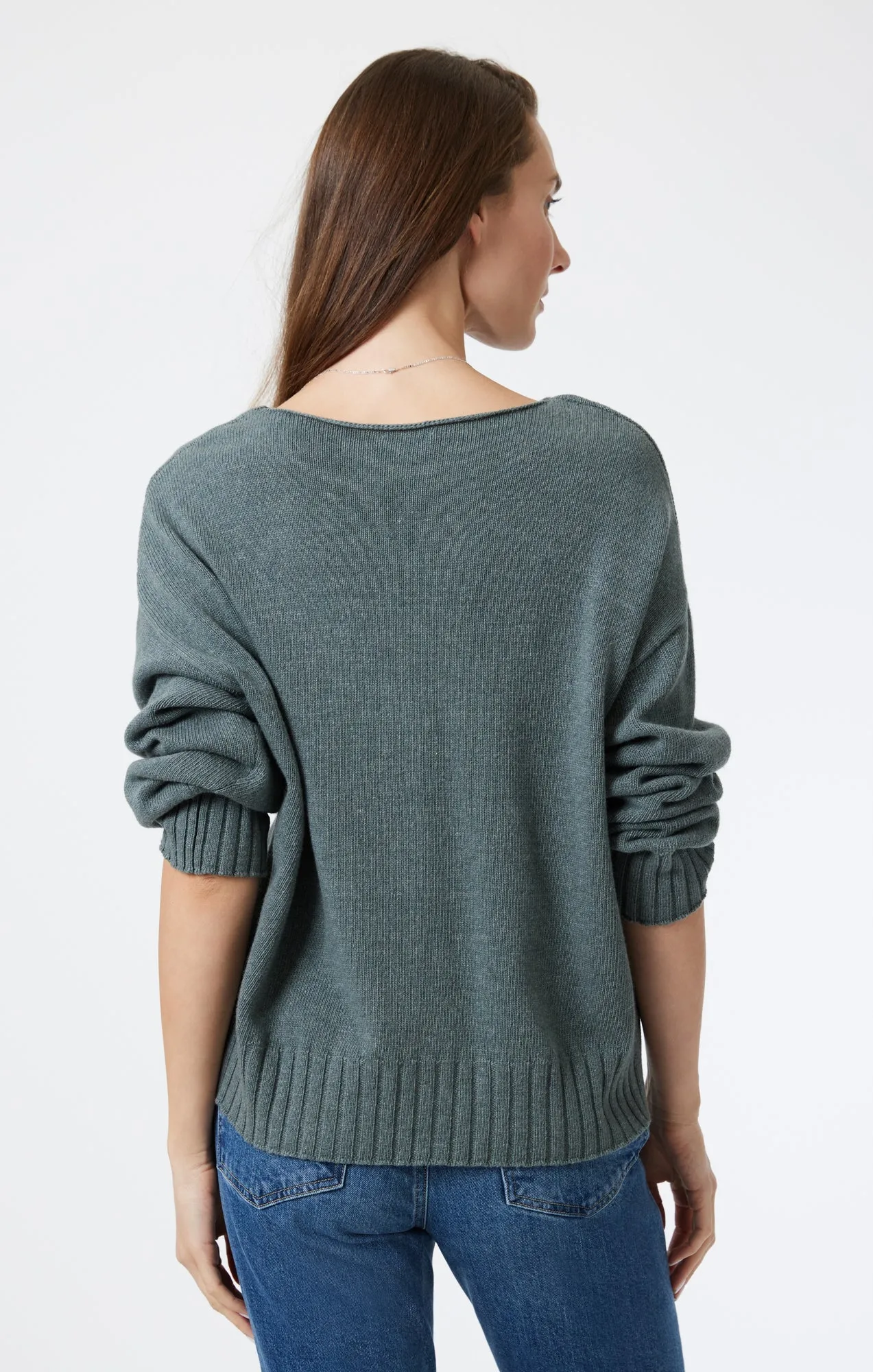 BOAT NECK SWEATER IN ADRIATIC BLUE sold by Mavi product image thumbnail 3