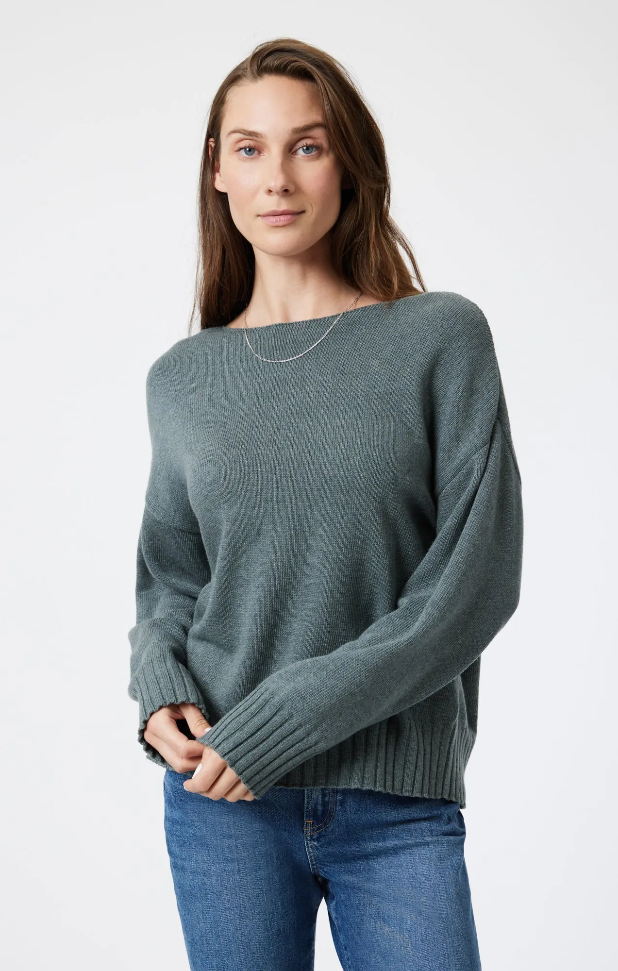 BOAT NECK SWEATER IN ADRIATIC BLUE sold by Mavi