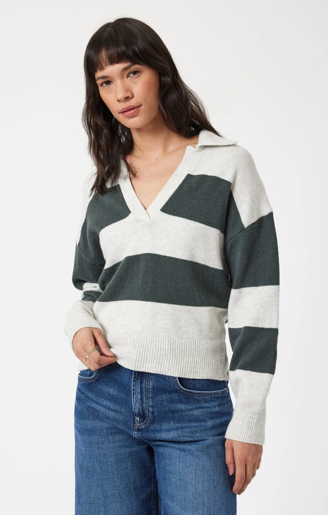 POLO PULLOVER SWEATER IN URBAN CHIC STRIPE sold by Mavi