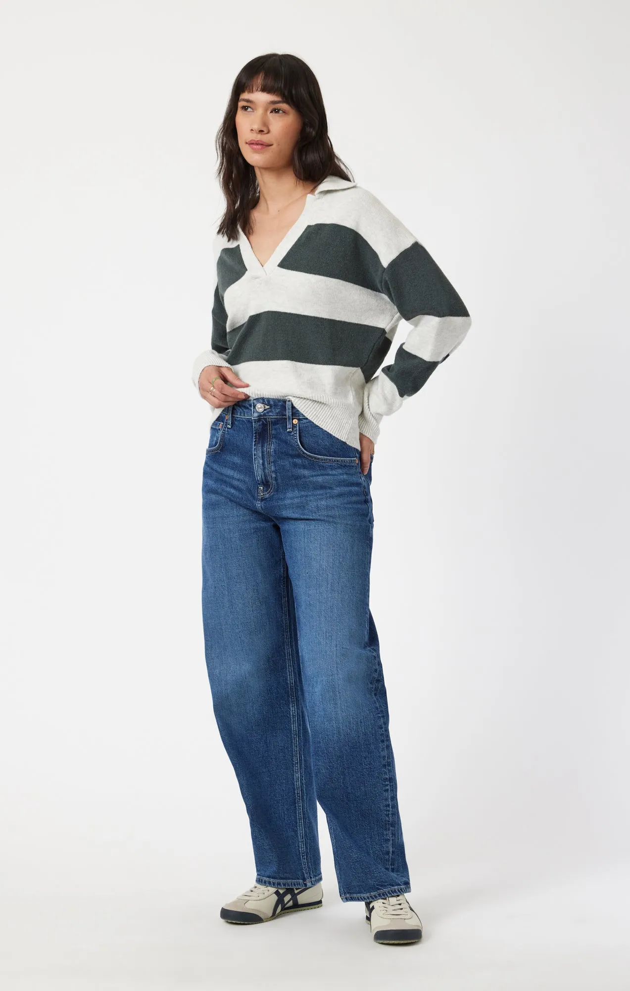 POLO PULLOVER SWEATER IN URBAN CHIC STRIPE sold by Mavi product image thumbnail 4