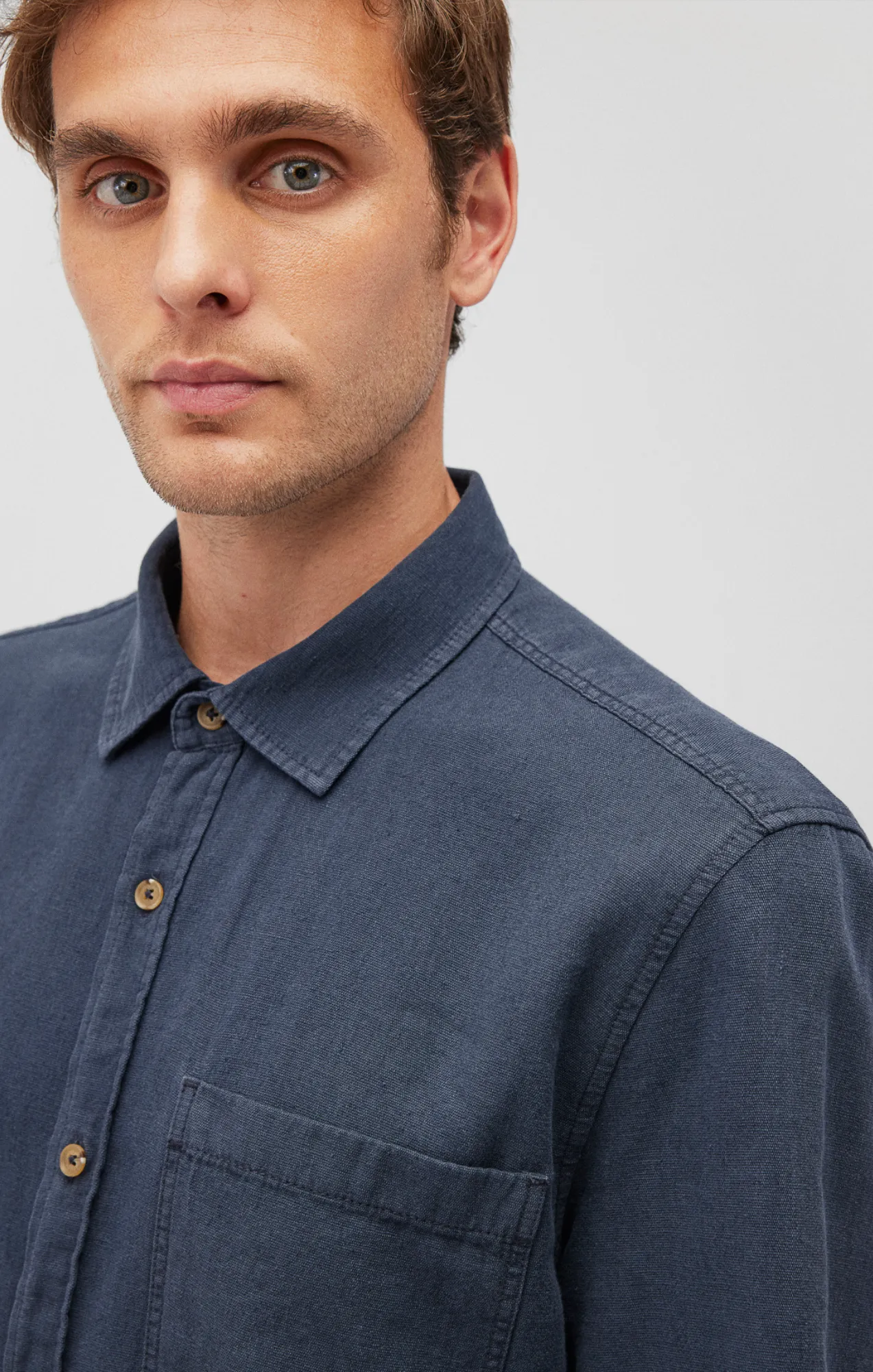 ONE POCKET BUTTON-UP SHIRT IN COLLEGIATE BLUE sold by Mavi product image thumbnail 5