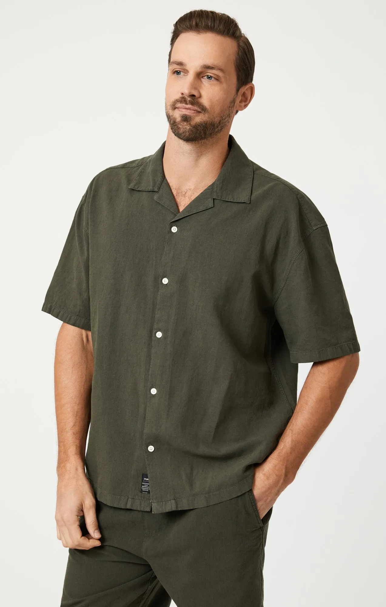 SHORT SLEEVE BUTTON-UP SHIRT IN ASPHALT sold by Mavi product image thumbnail 2