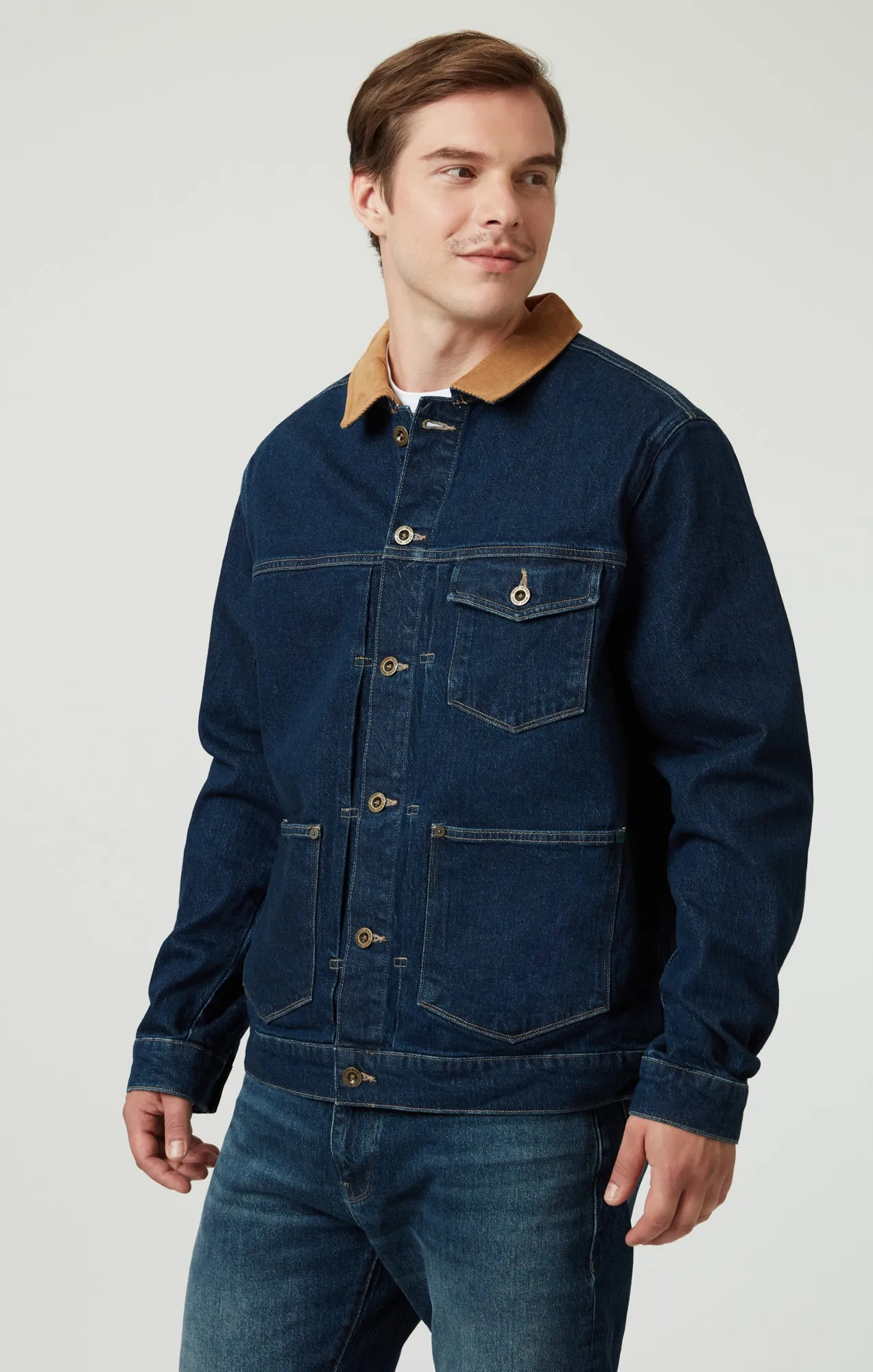 WILLY DENIM JACKET IN DEEP BLUE DENIM sold by Mavi