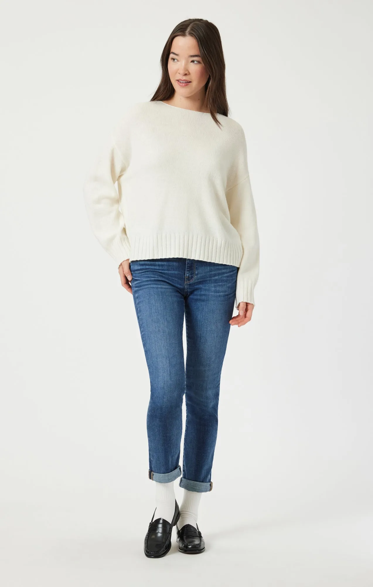 BOAT NECK SWEATER IN ANTIQUE WHITE sold by Mavi product image thumbnail 4