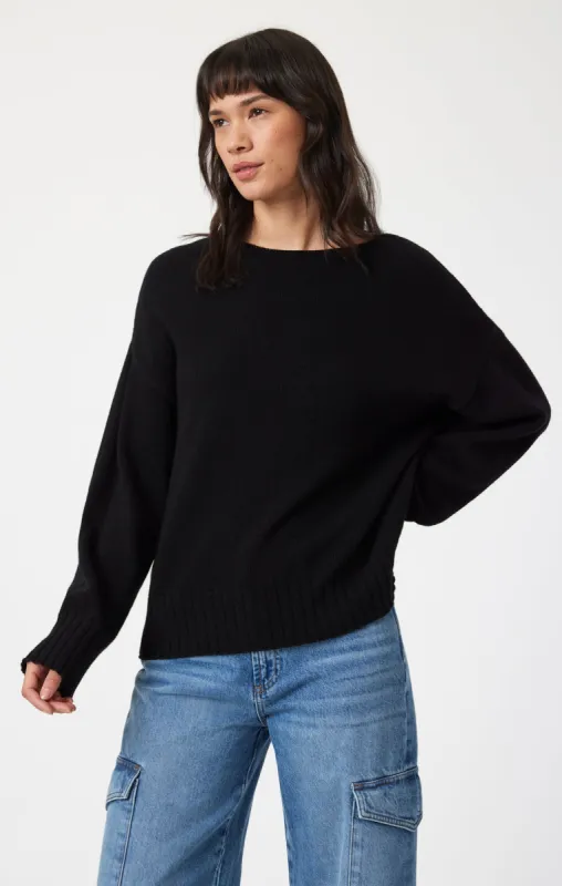 BOAT NECK SWEATER IN BLACK sold by Mavi