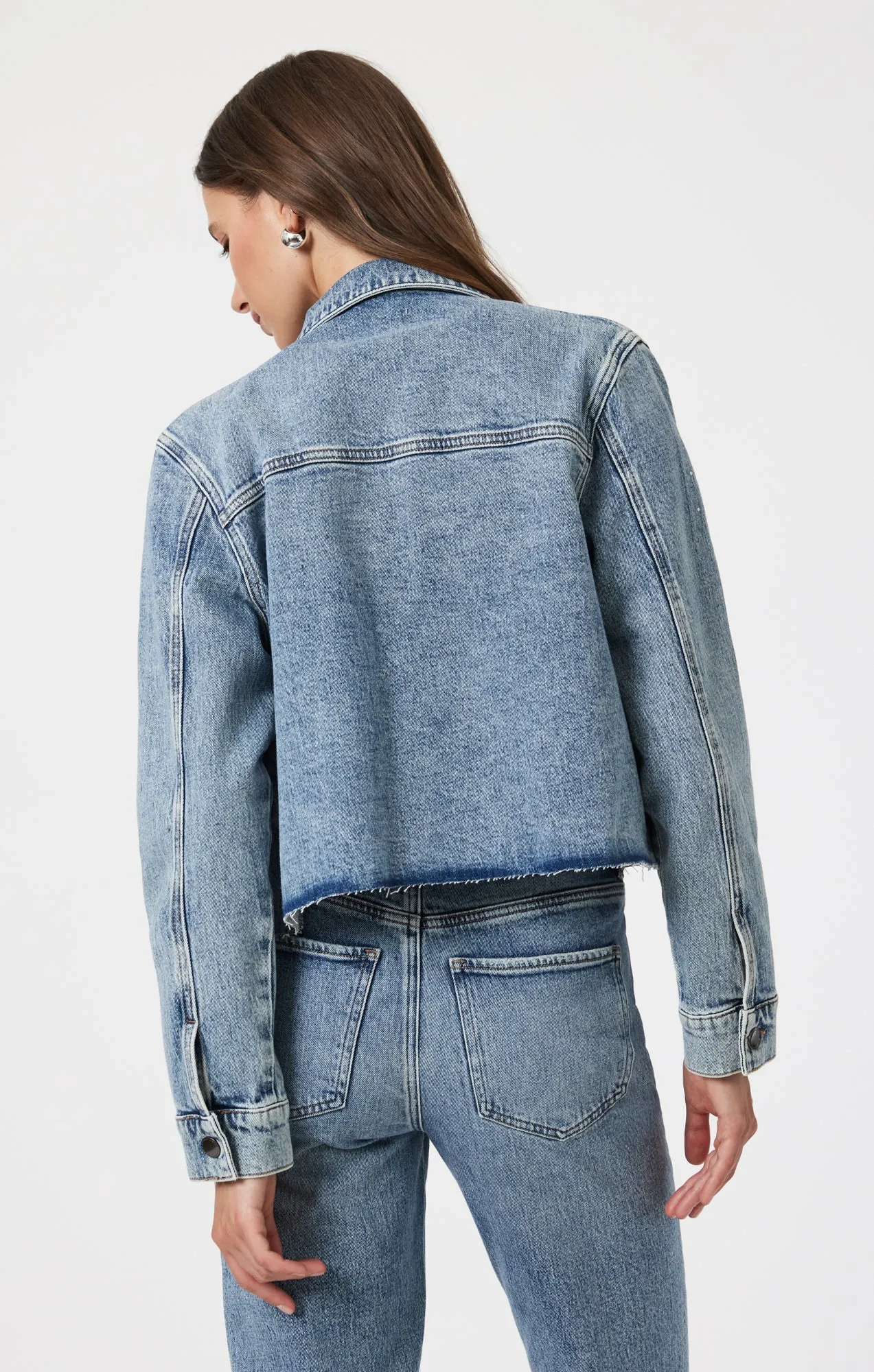 THALIA JACKET IN SHINY MID DENIM sold by Mavi product image thumbnail 3
