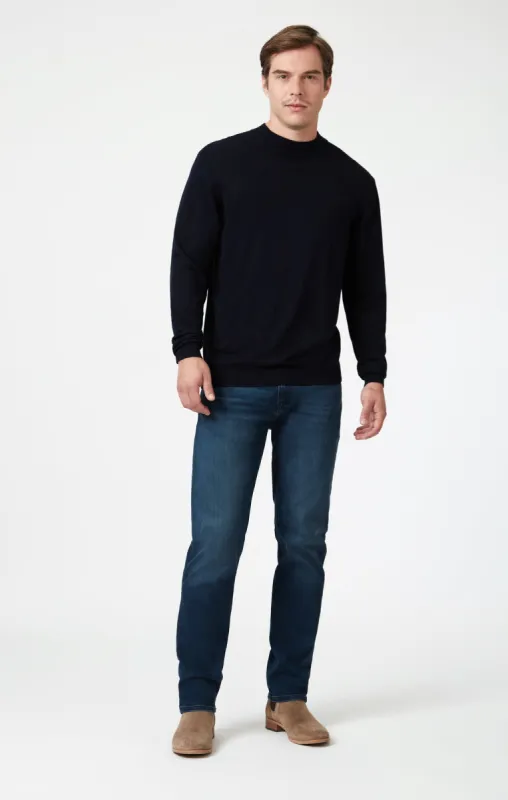 MARCUS SLIM STRAIGHT LEG IN INK BRUSHED SUPERMOVE sold by Mavi