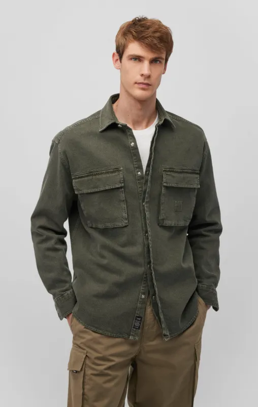 DOUBLE POCKET OVERSHIRT IN CLIMBING IVY sold by Mavi