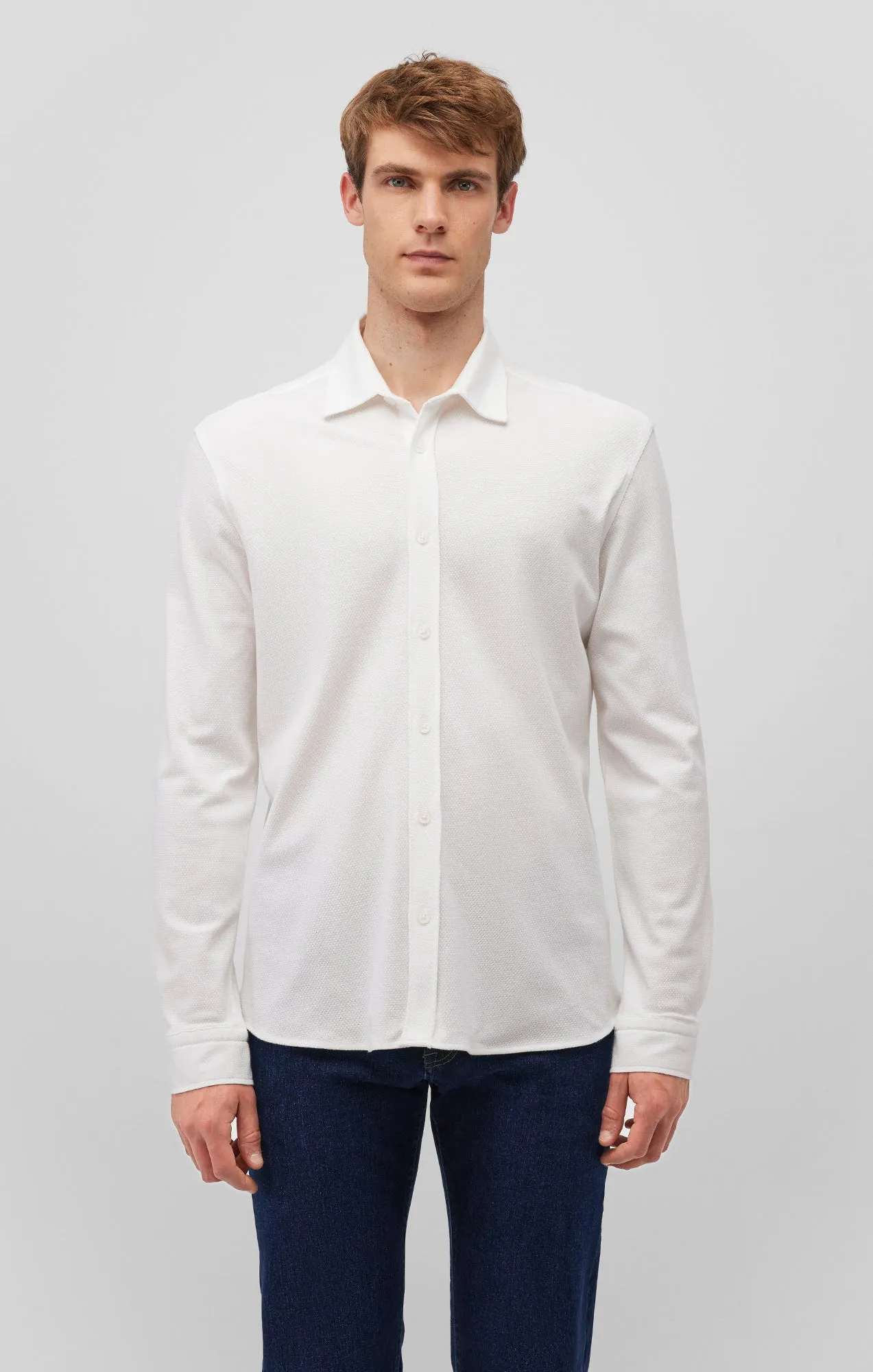LONG SLEEVE BUTTON-UP SHIRT IN WHITE sold by Mavi product image thumbnail 4