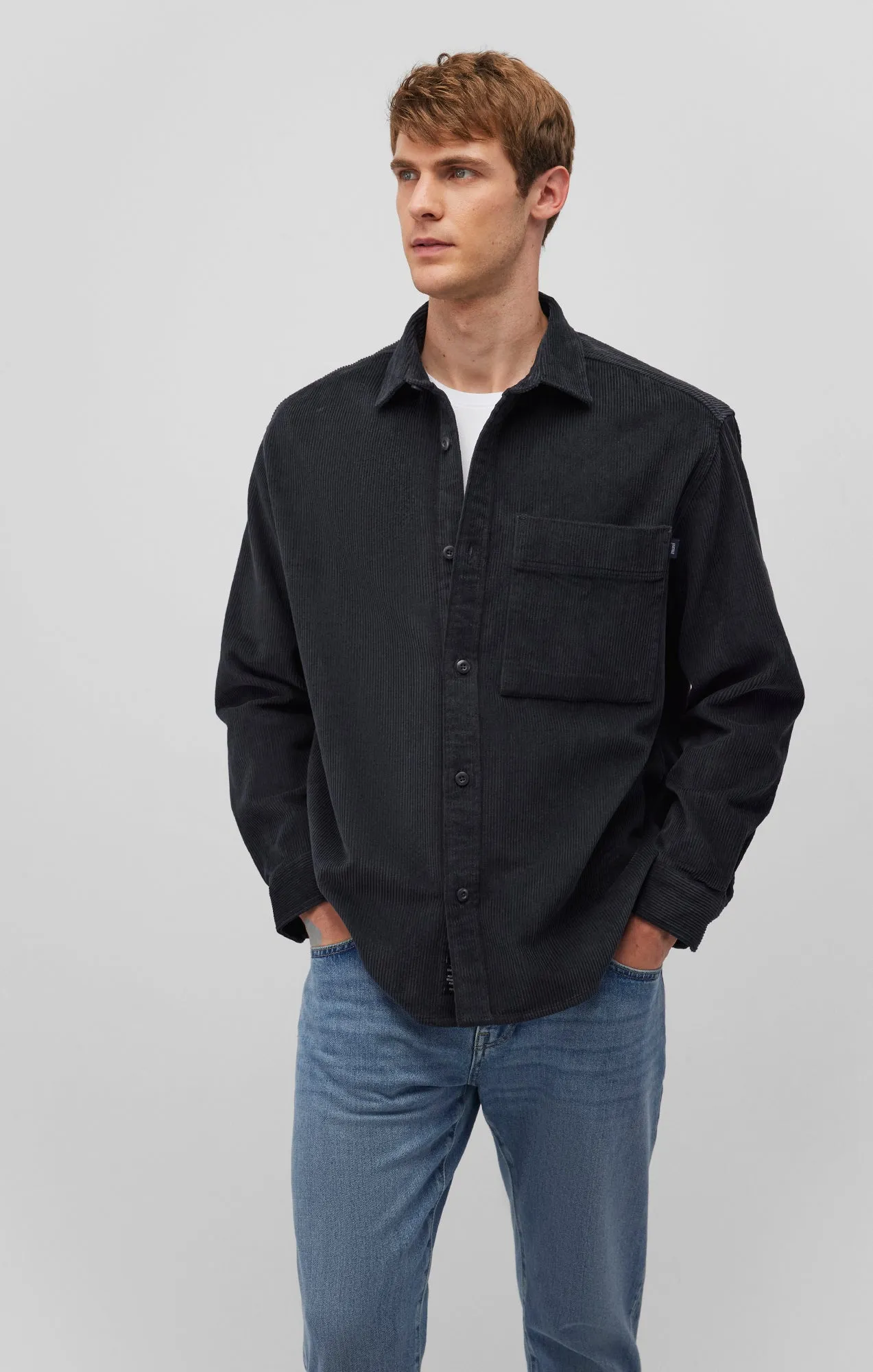 CORDUROY BUTTON-UP SHIRT IN PHANTOM sold by Mavi product image thumbnail 2