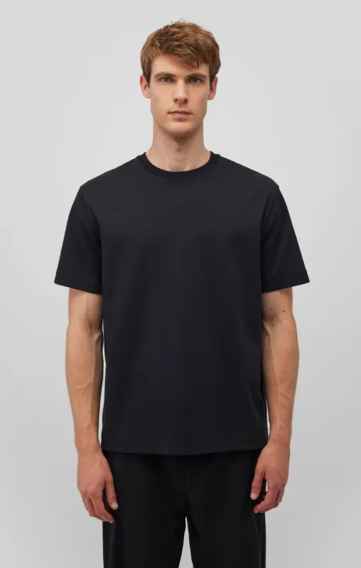 SHORT SLEEVE CREW NECK T-SHIRT IN BLACK made by Mavi