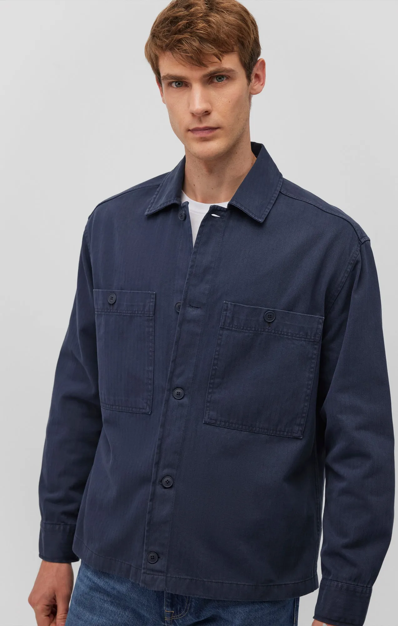 DOUBLE POCKET BUTTON-UP SHIRT IN INDIA INK sold by Mavi product image thumbnail 4