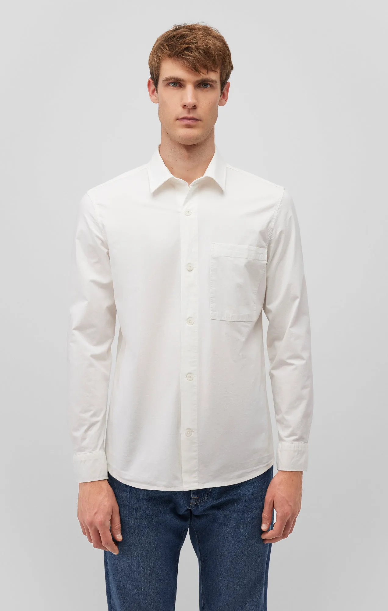 ONE POCKET BUTTON-UP SHIRT IN ANTIQUE WHITE sold by Mavi
