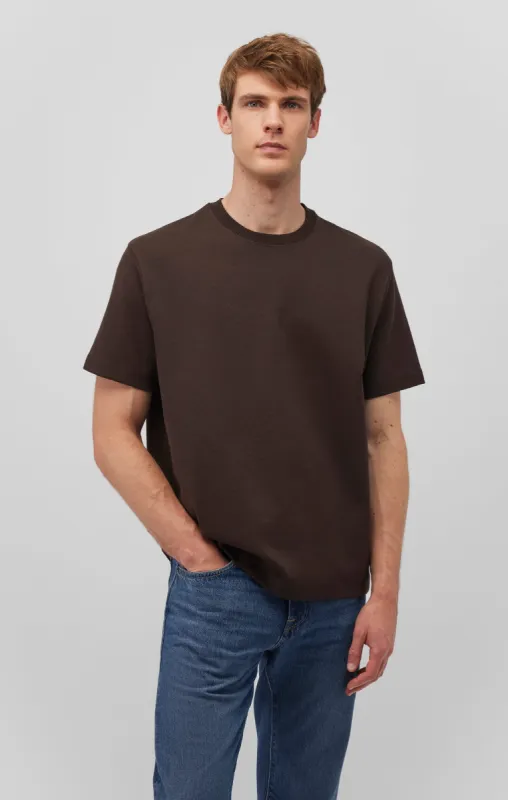 SHORT SLEEVE CREW NECK T-SHIRT IN CHOCOLATE TORTE sold by Mavi