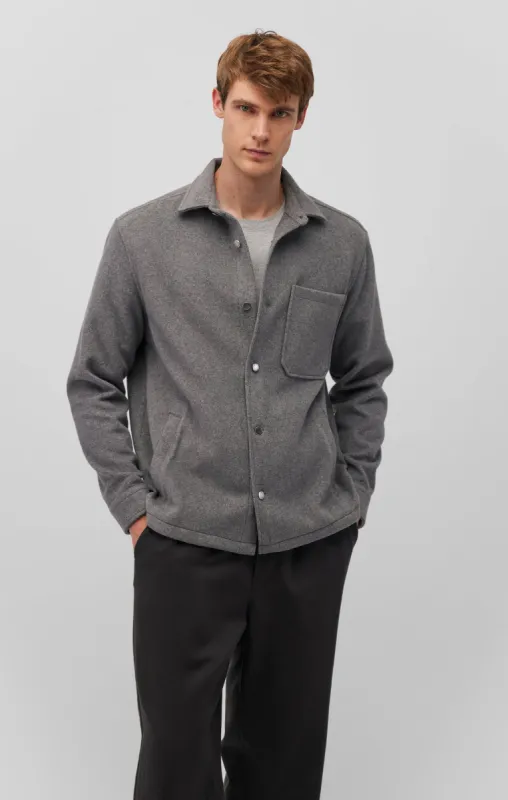 ONE POCKET LONG SLEEVE BUTTON-UP SHIRT IN ANTHRACITE sold by Mavi