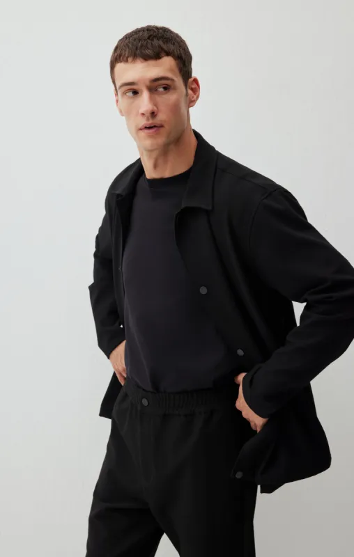 LONG SLEEVE SNAP-BUTTON SHIRT IN BLACK sold by Mavi