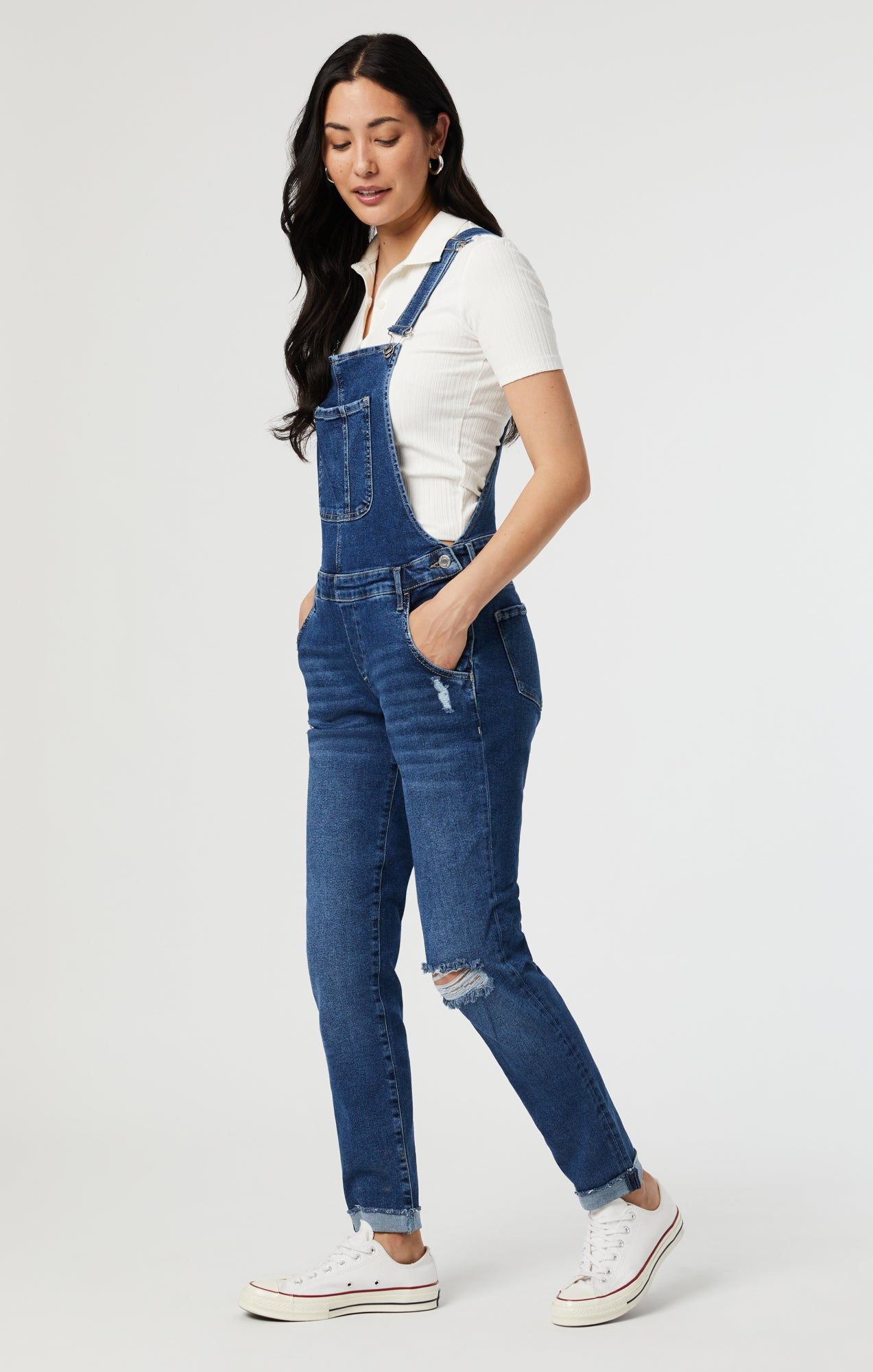 EDERA OVERALLS IN DARK RIPPED LA VINTAGE sold by Mavi product image thumbnail 2