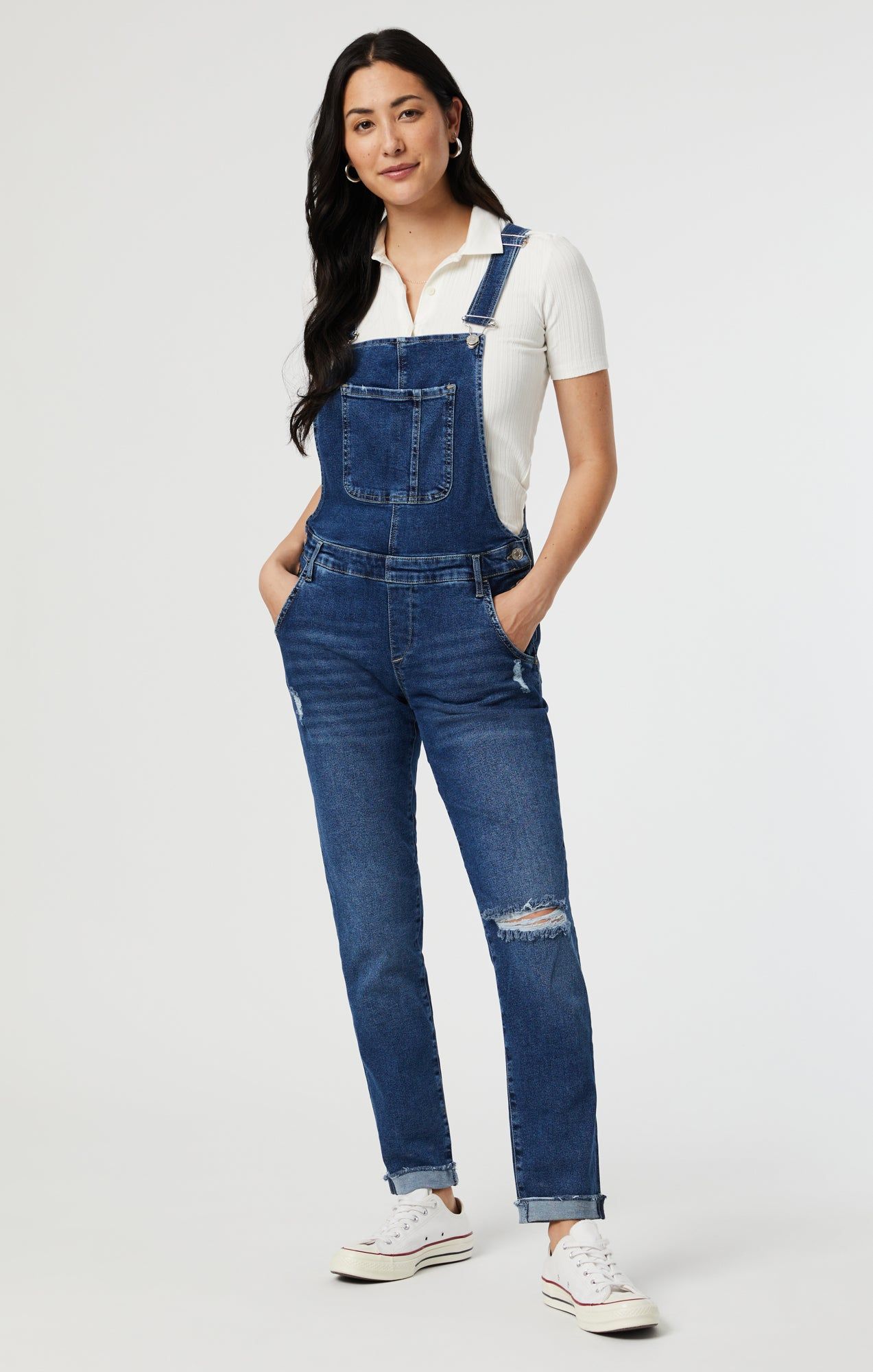 EDERA OVERALLS IN DARK RIPPED LA VINTAGE sold by Mavi