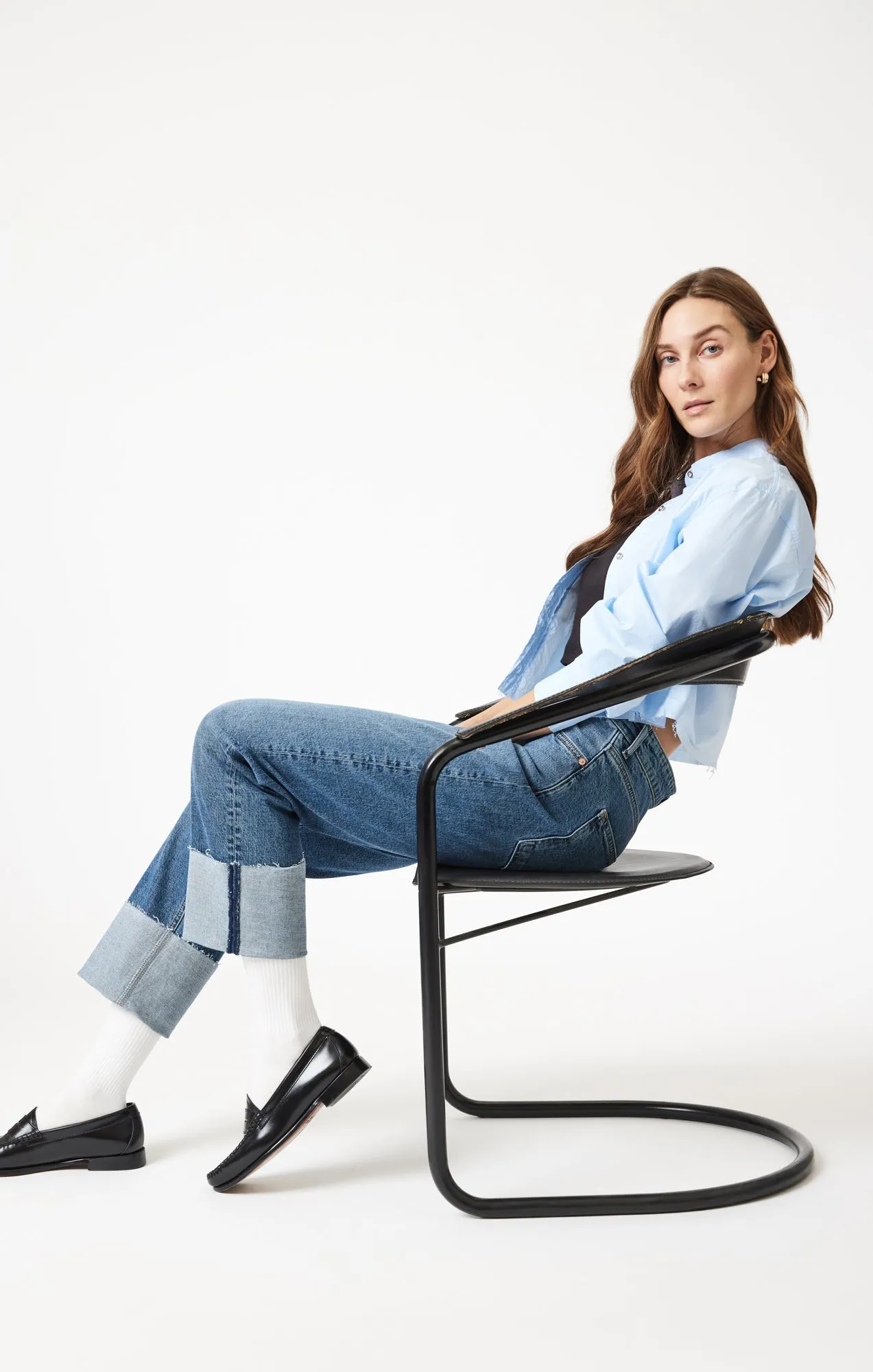 SAVANNAH CUFFED STRAIGHT LEG IN SHADED CLASSIC BLUE sold by Mavi product image thumbnail 2