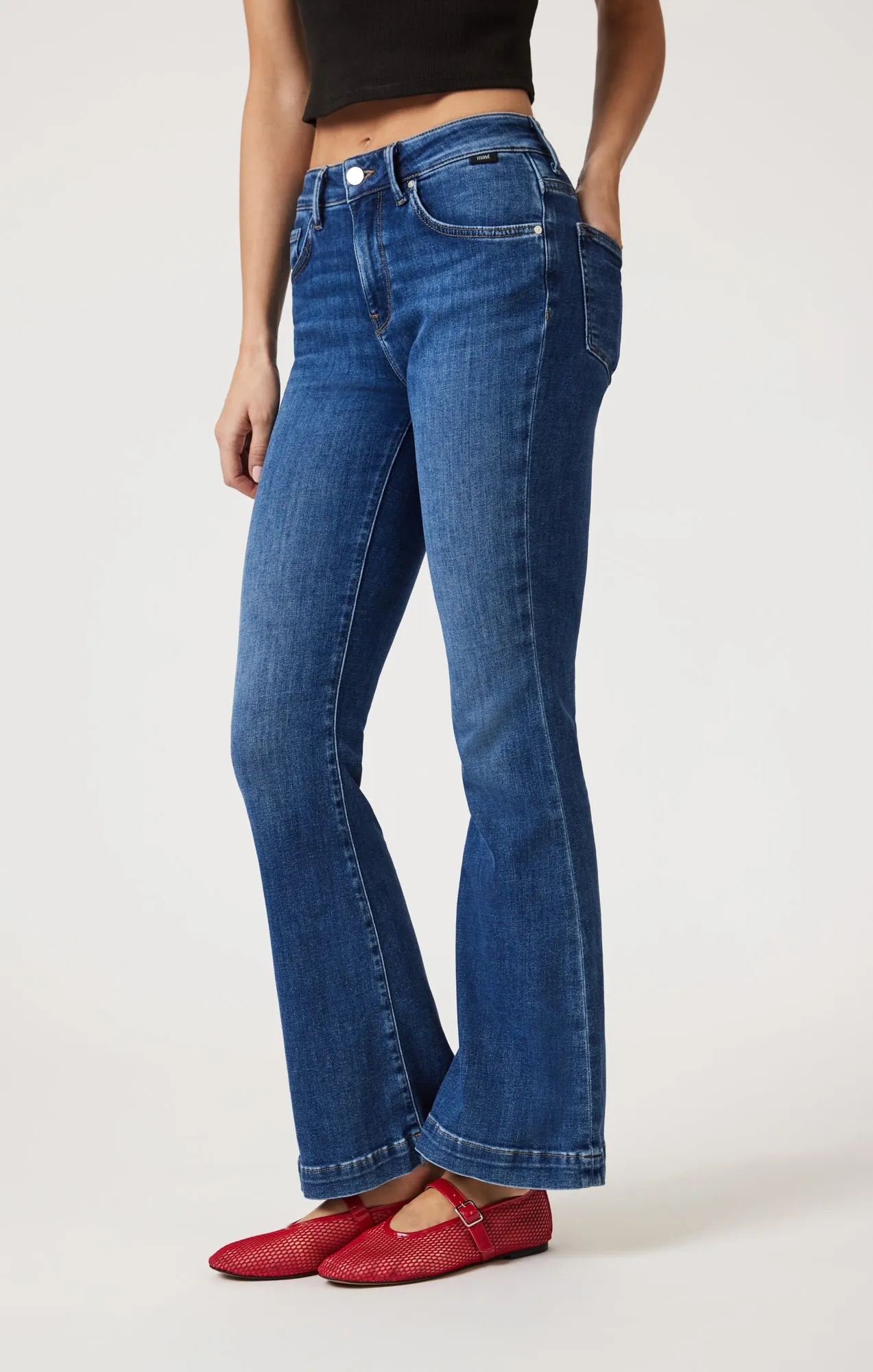 SYDNEY FLARE IN DARK BRUSHED FEATHER BLUE sold by Mavi product image thumbnail 3