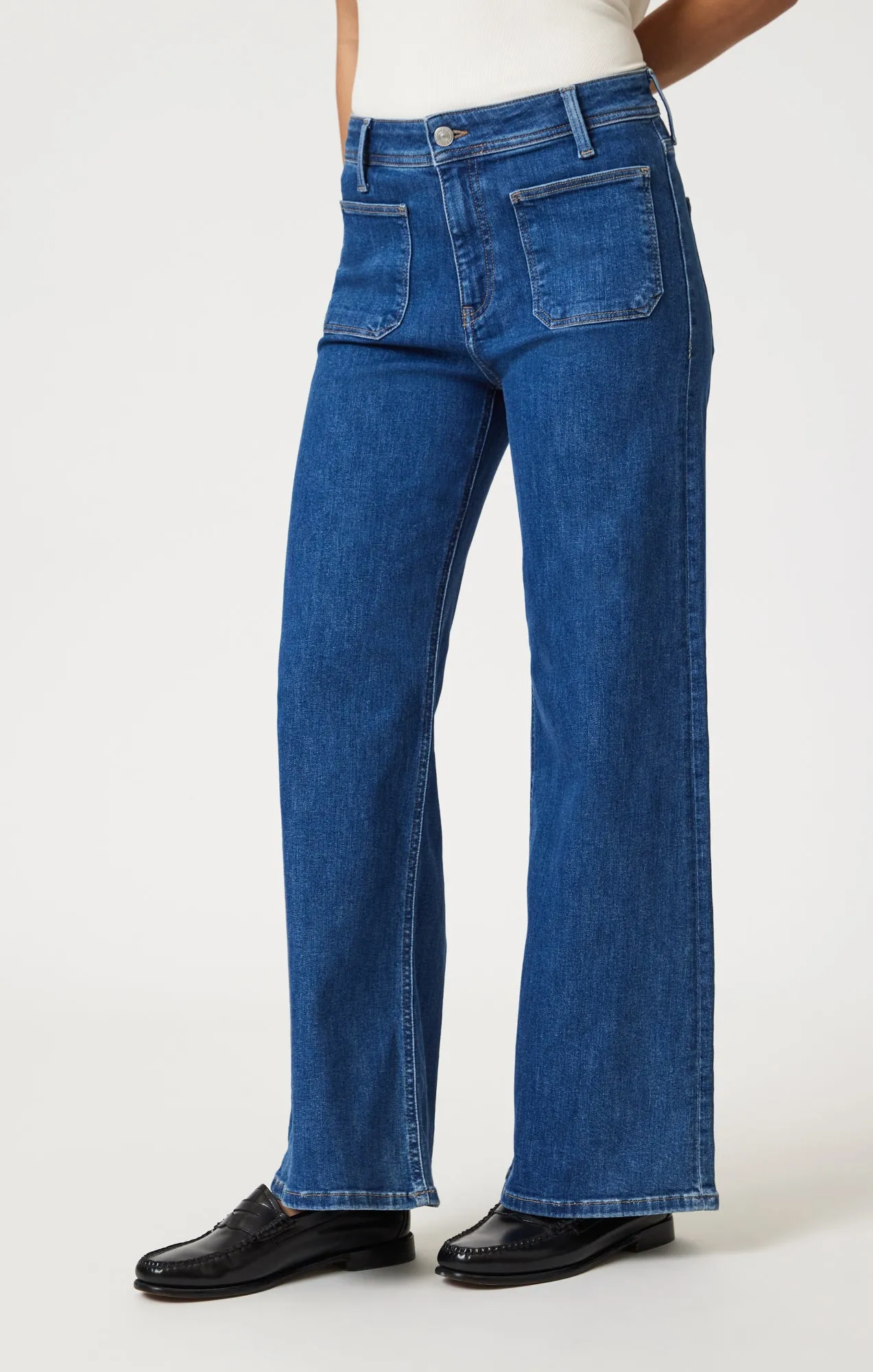 PALOMA MARINE WIDE LEG IN MID BRUSHED FLEX BLUE sold by Mavi product image thumbnail 3