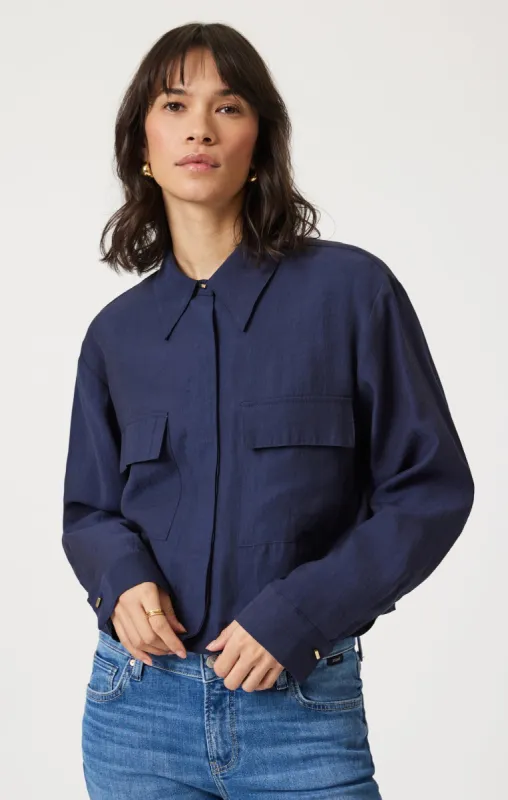 DOUBLE POCKET LONG SLEEVE SHIRT IN NAVAL ACADEMY made by Mavi