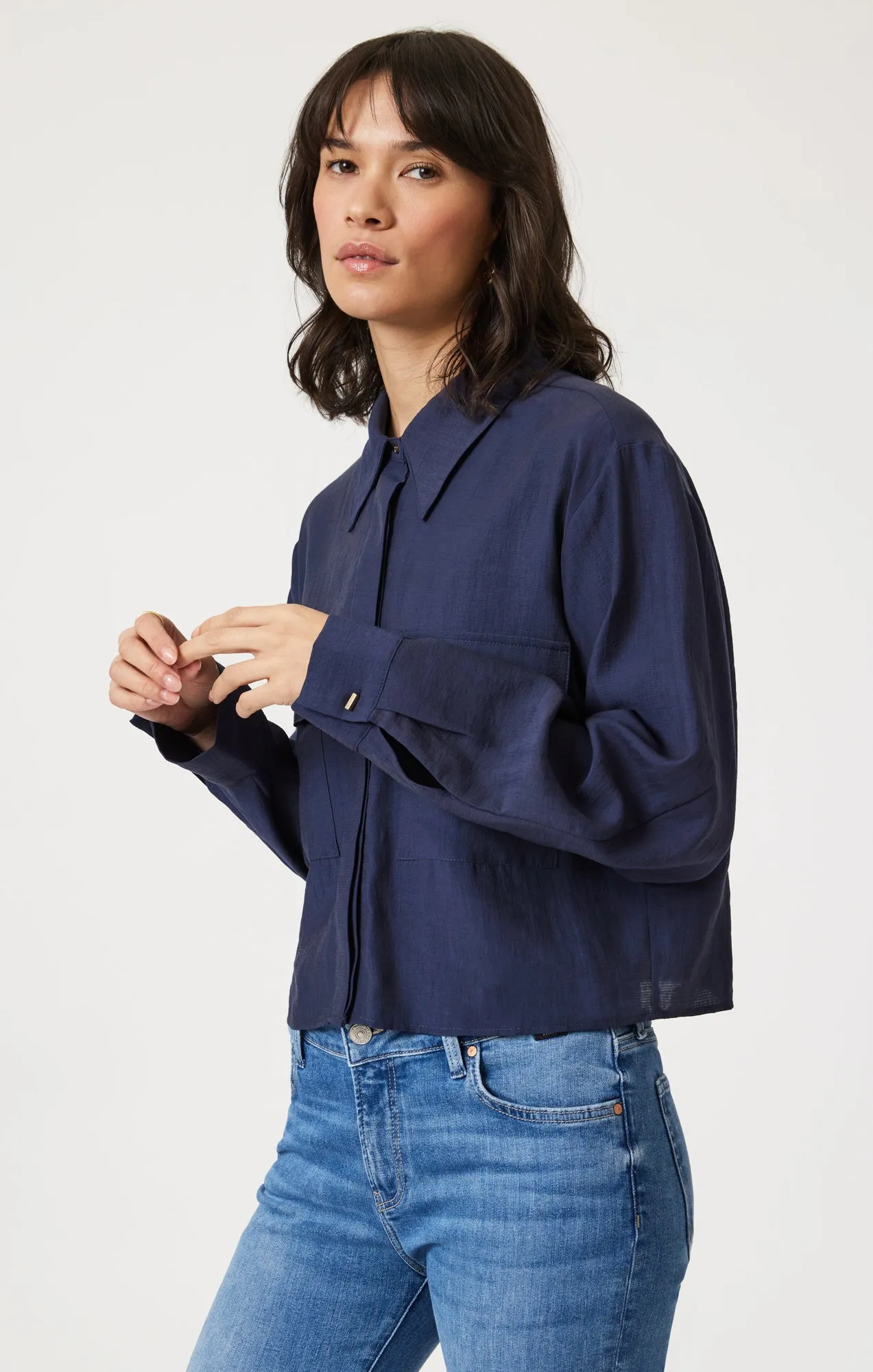 DOUBLE POCKET LONG SLEEVE SHIRT IN NAVAL ACADEMY sold by Mavi product image thumbnail 2