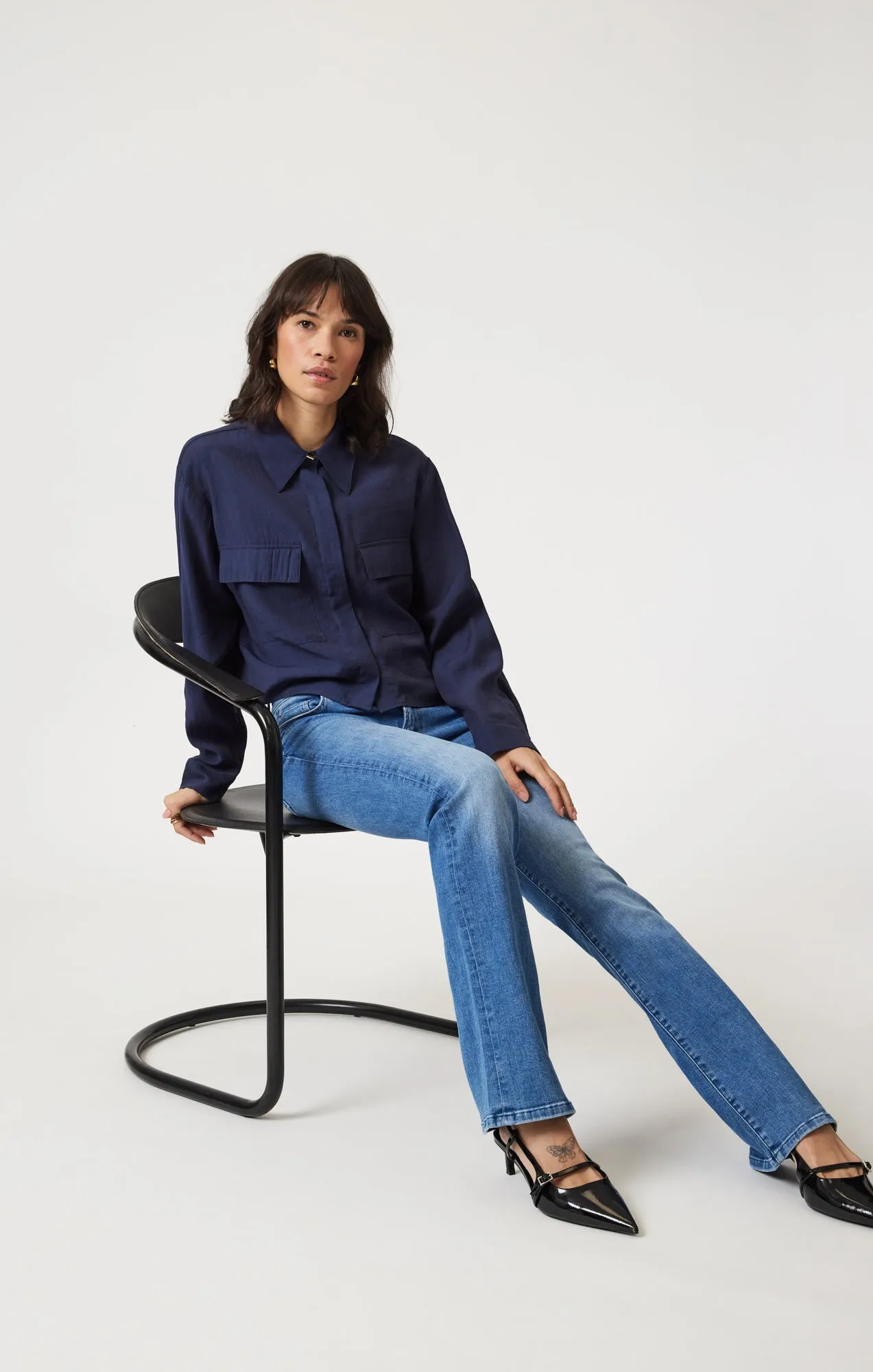 DOUBLE POCKET LONG SLEEVE SHIRT IN NAVAL ACADEMY sold by Mavi product image thumbnail 3