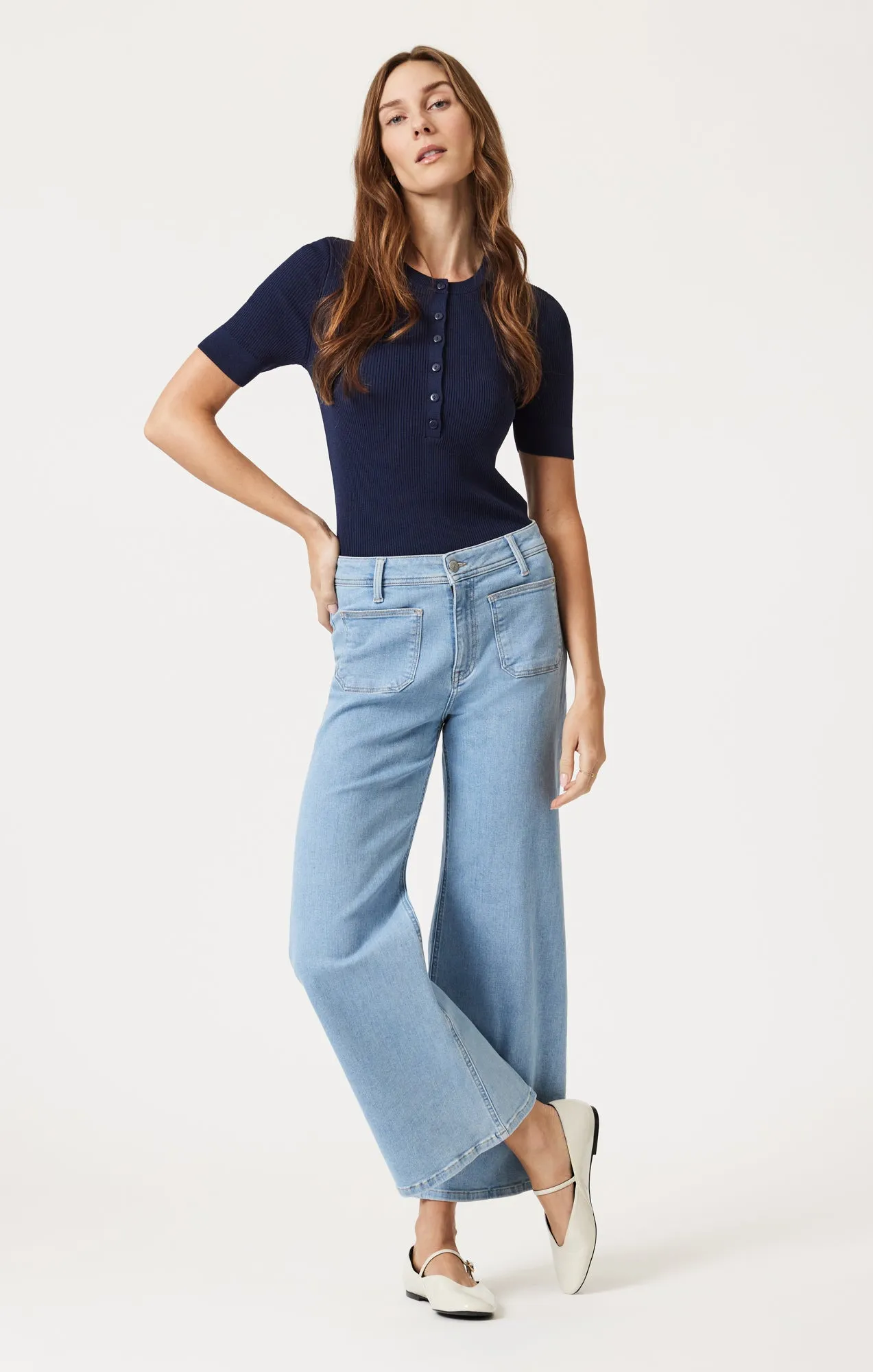 PALOMA MARINE WIDE LEG IN LIGHT BLUE FLEX BLUE sold by Mavi