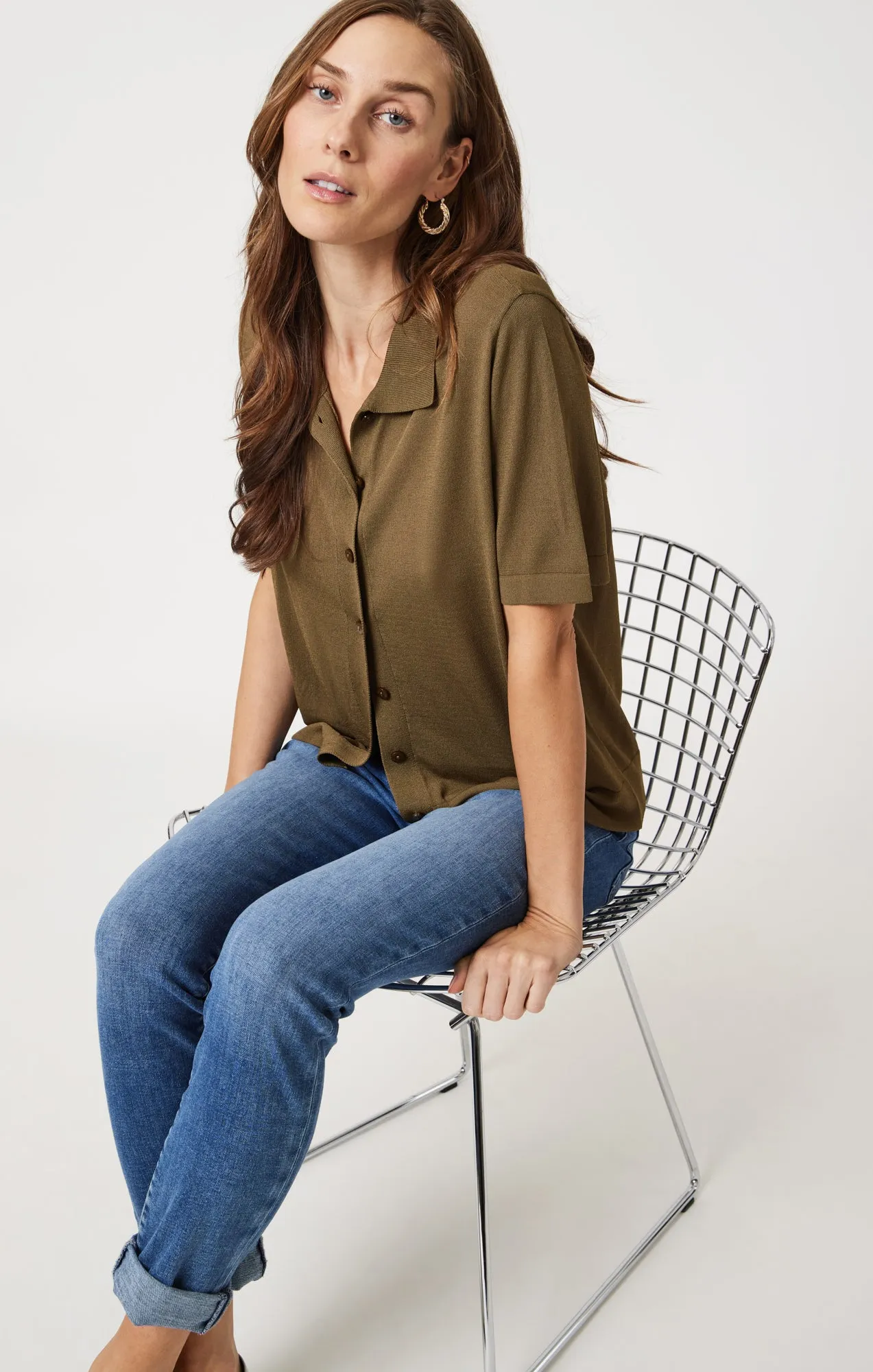 KATHLEEN SLIM BOYFRIEND IN MID BRUSHED FEATHER BLUE sold by Mavi product image thumbnail 2