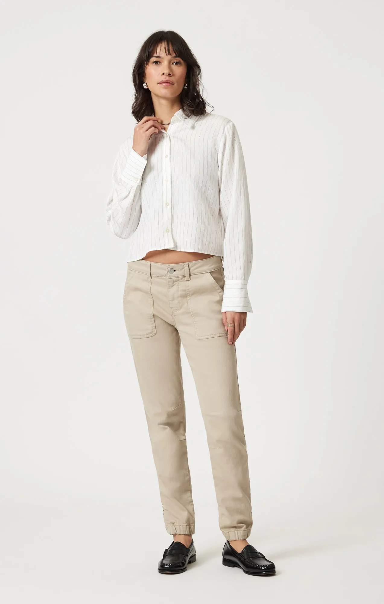 LONG SLEEVE BUTTON-UP SHIRT IN BLACK PIN STRIPE sold by Mavi product image thumbnail 4