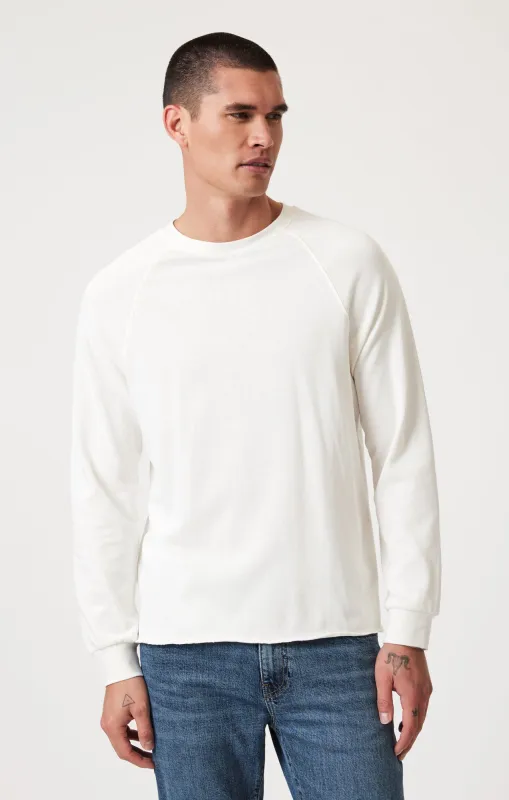 JERSEY LONG SLEEVE T-SHIRT IN ANTIQUE WHITE sold by Mavi